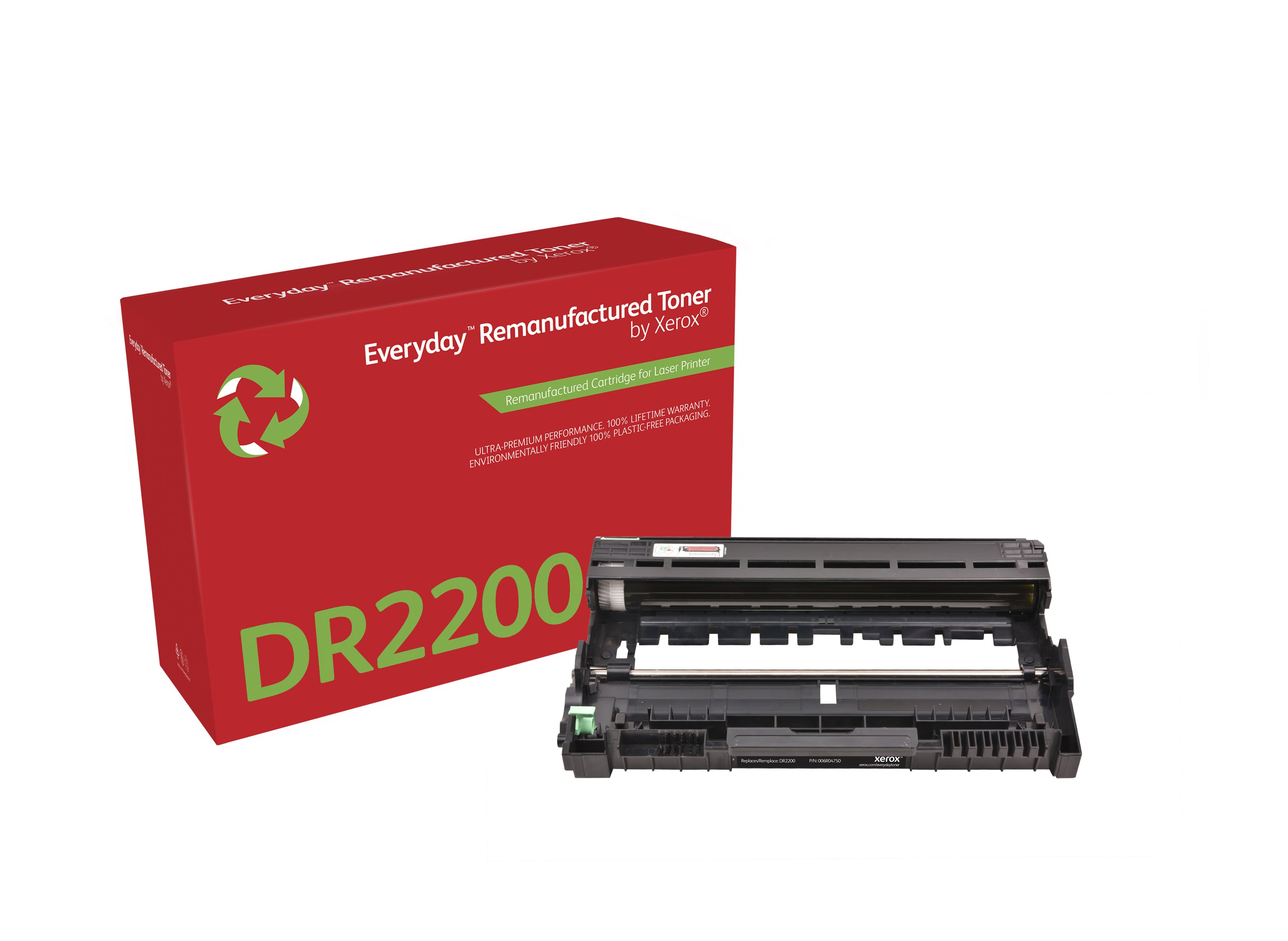 Four Recyclé Xerox Tóner Everyday Negro compatible con Brother DR-2200, Rendimiento estándar