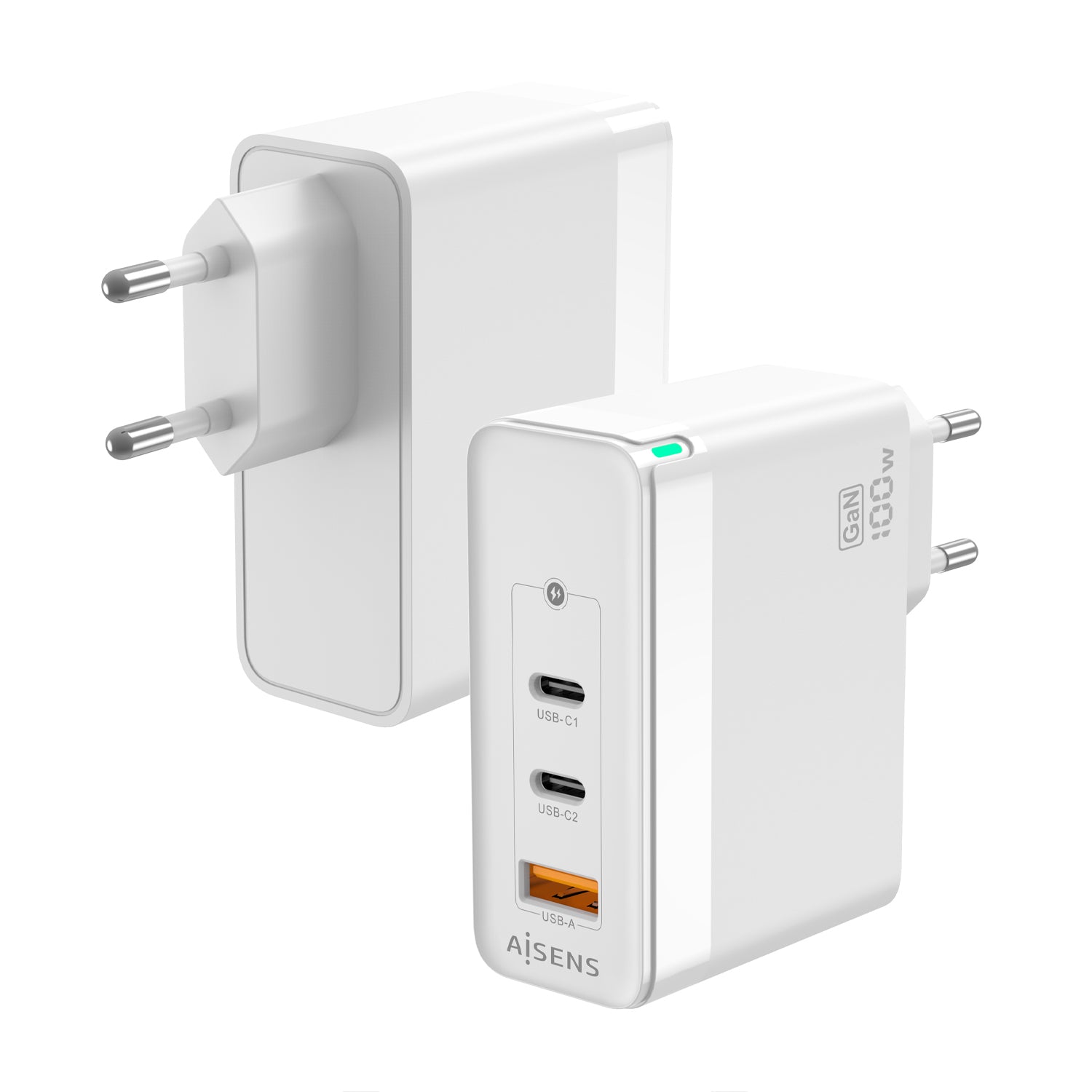 Chargeur mural Aisens ASCH-100W3P008-W Blanc 100 W (1 Unité)