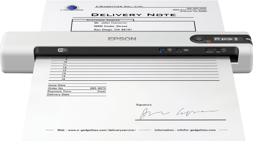 Epson WorkForce DS-80W - Scanner de documents - Capteur d'images de contact (CIS) - A4 - 600 dpi x 600 dpi - jusqu'à 15 ppm (mono) / jusqu'à 15 ppm (couleur) - jusqu'à 300 pages par jour - USB 2.0, Wi-Fi(n)