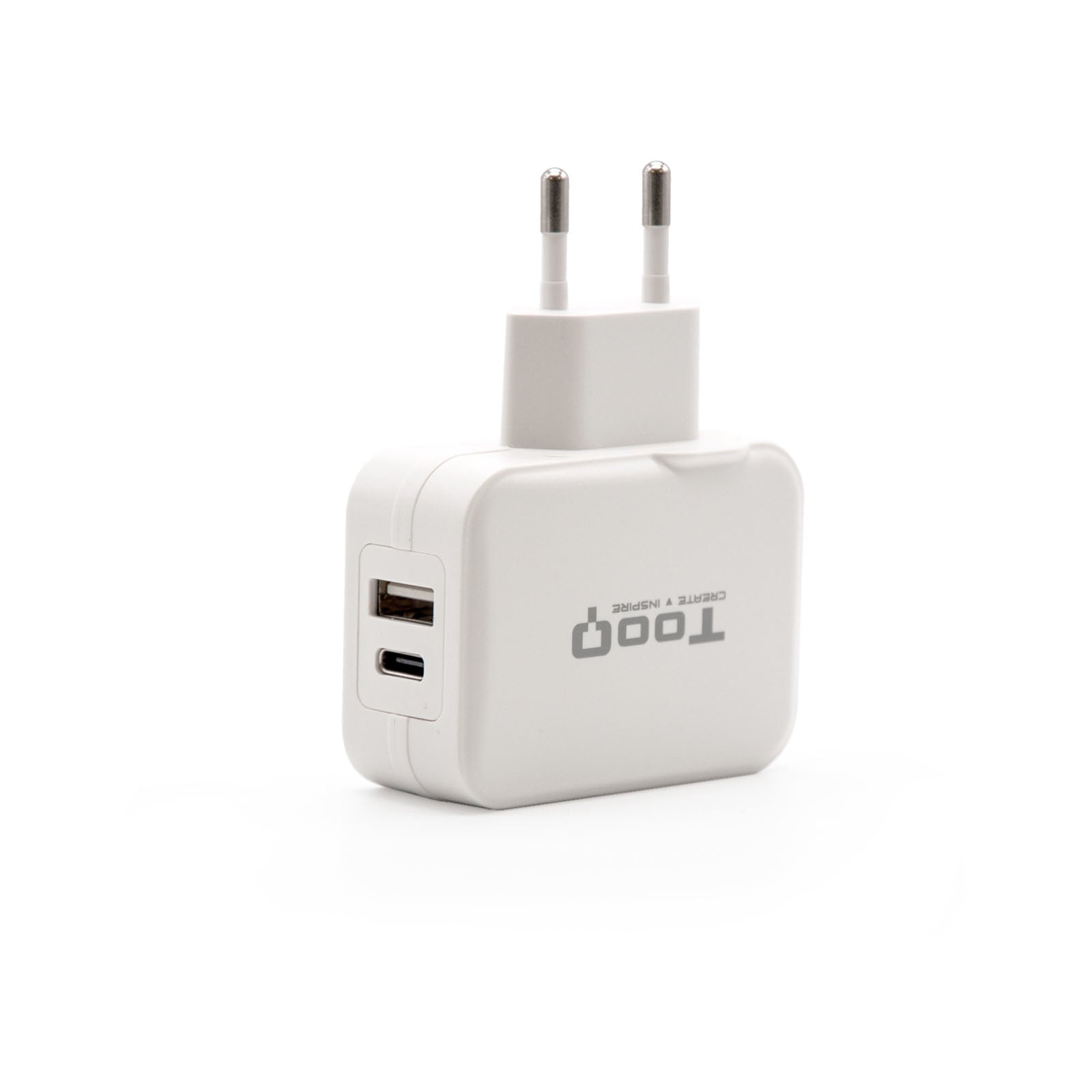 Chargeur Voiture Mur TooQ TQWC-2SC02WT Blanc 27 W