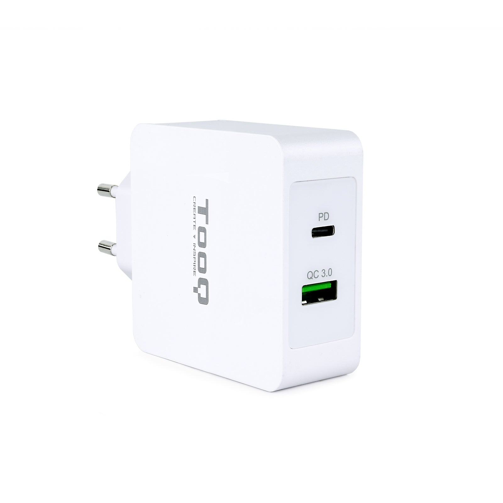 Chargeur Voiture Mur TooQ TQWC-2SC03WT Blanc 48 W
