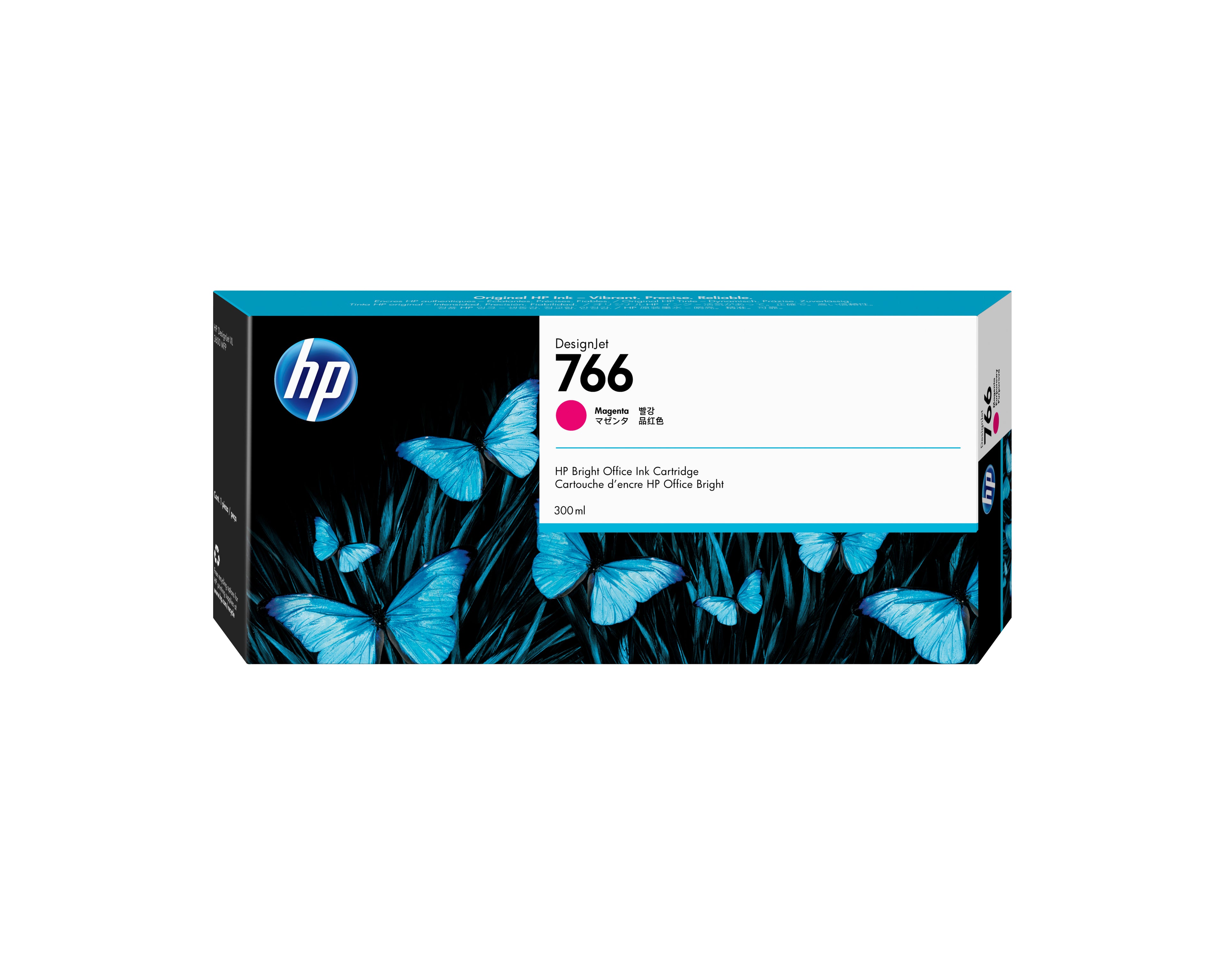 HP 766 - 300 ml - magenta - original - DesignJet - cartouche d'encre - pour DesignJet XL 3600, 3600dr