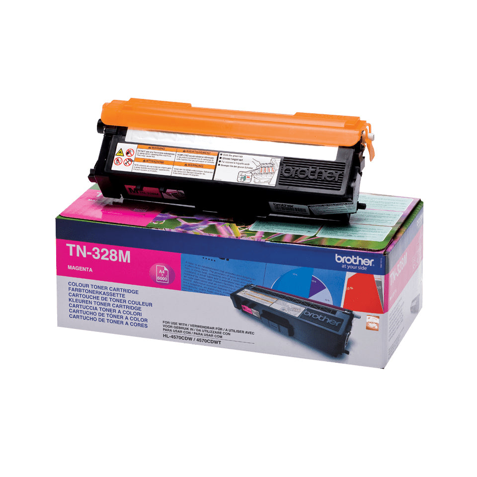 Brother TN328M - Magenta - original - cartouche de toner - pour Brother DCP-9270CDN, HL-4570CDW, HL-4570CDWT, MFC-9970CDW