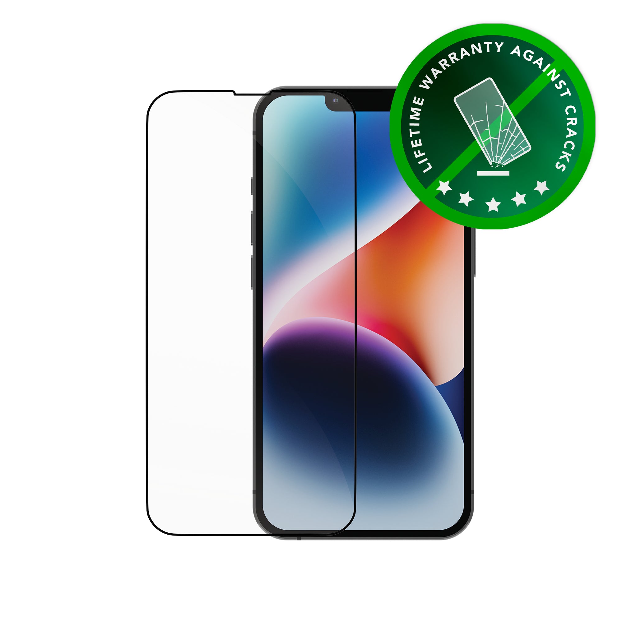 dbramante1928 Eco-shield - Protection d'écran pour téléphone portable - couleur de cadre noir - pour Apple iPhone 13, 13 Pro, 14, 16e