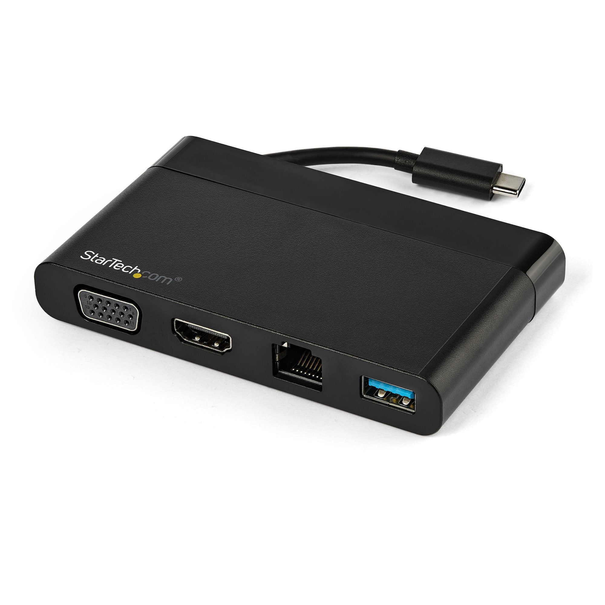 StarTech.com Adaptateur multiport AV numérique avec sorties vidéo HDMI et VGA - USB-A (DKT30CHVCM) - Station d'accueil - USB-C - VGA, HDMI - 1GbE