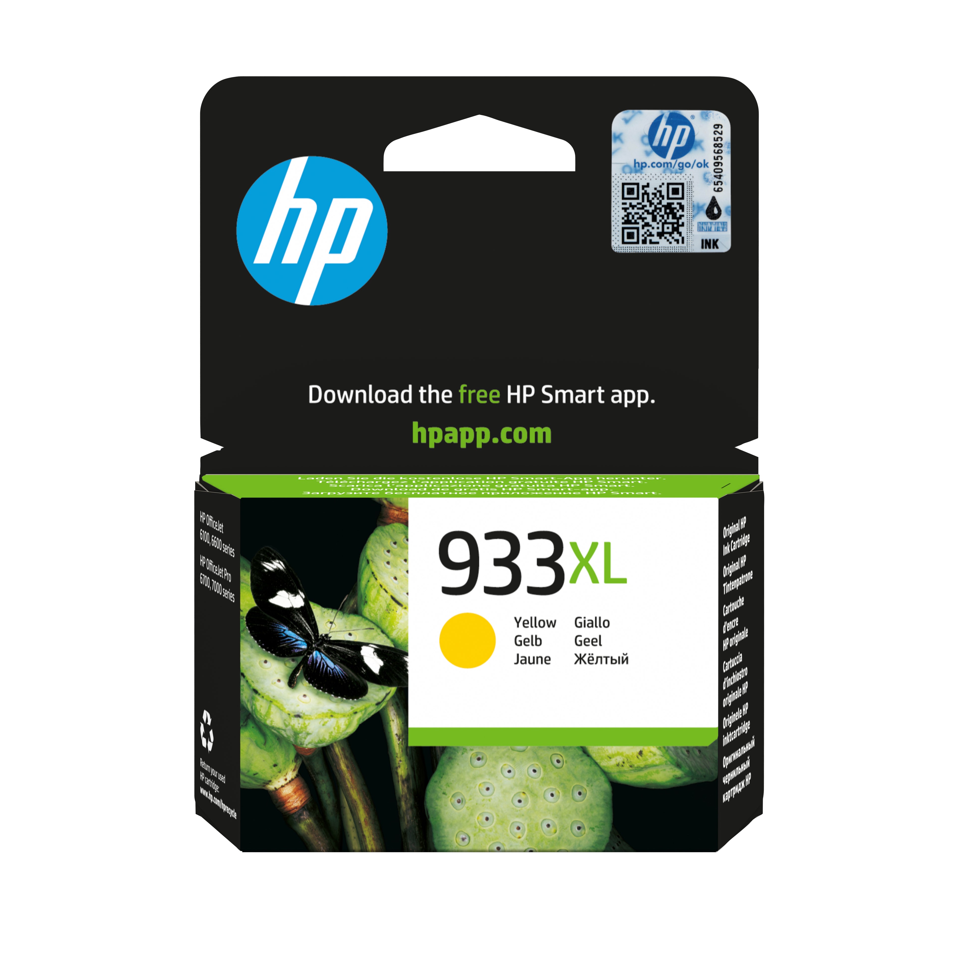 Cartouche d'encre originale HP 933XL Jaune