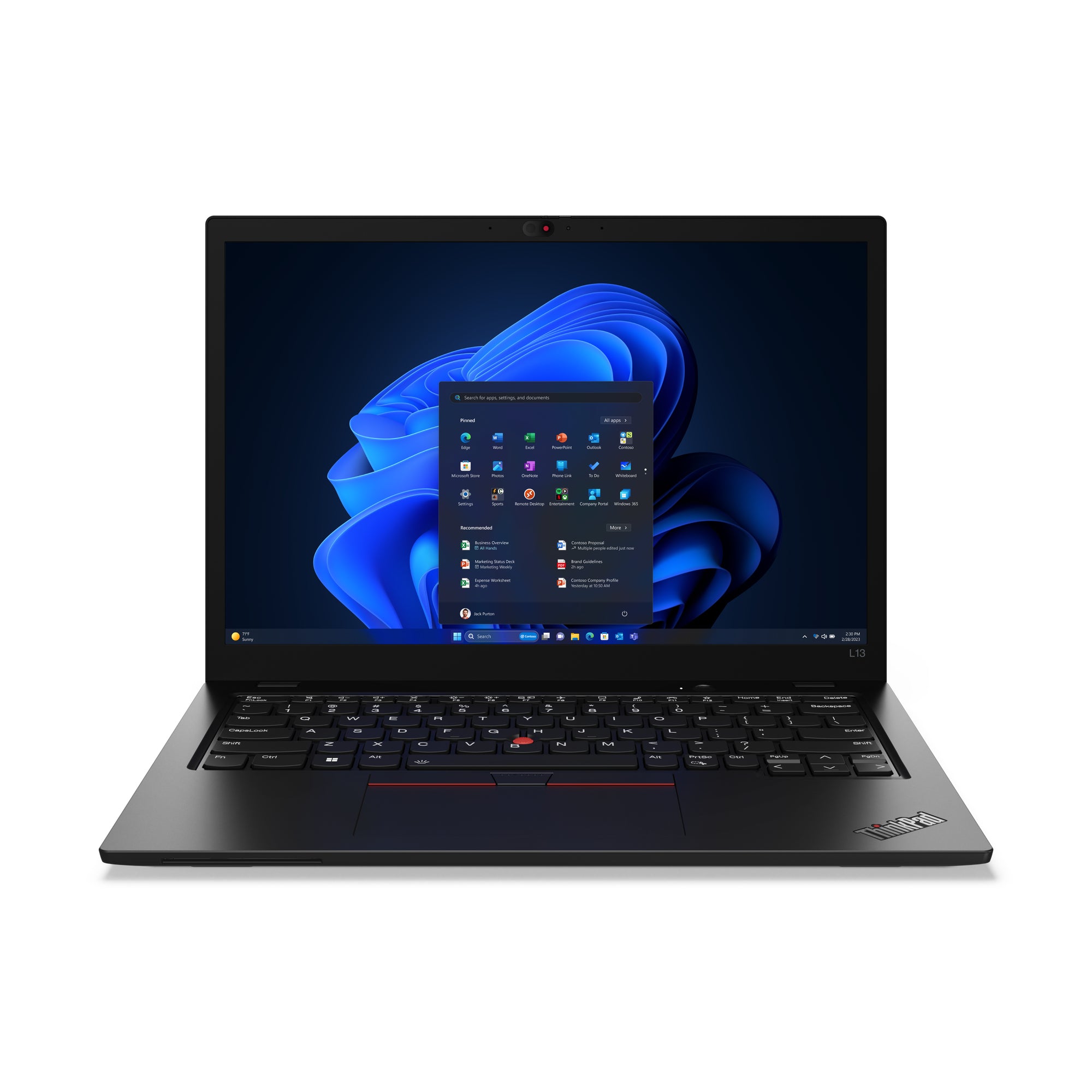 Lenovo ThinkPad L13 Gen 5 21LB - Conception de charnière à 180 degrés - Intel Core Ultra 7 - 155U / jusqu'à 4.8 GHz - Win 11 Pro - Intel Graphics - 16 Go RAM - 512 Go SSD TCG Opal Encryption 2, NVMe - 13.3" IPS 1920 x 1200 - Wi-Fi 6E, Bluetooth - noir - c