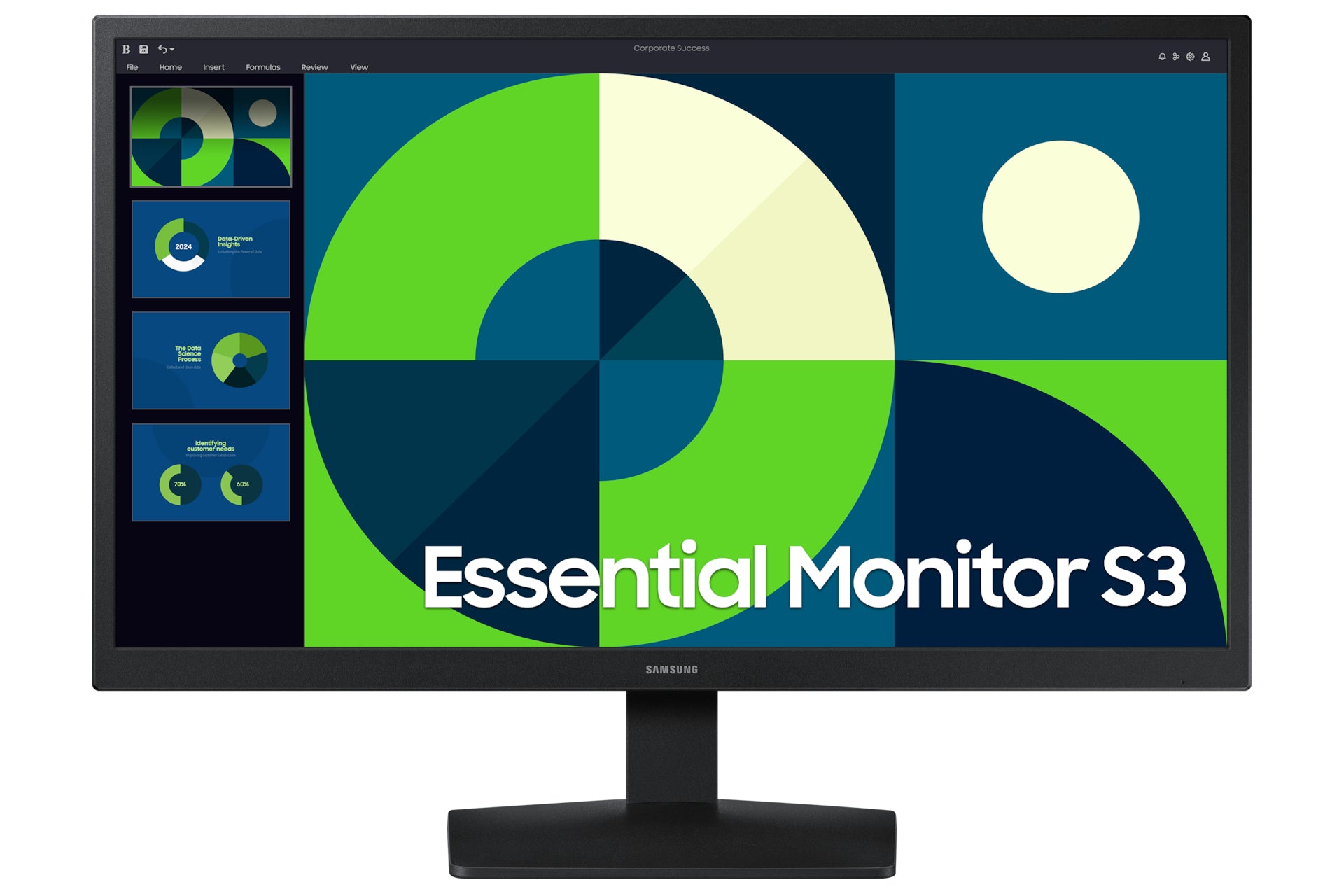 Samsung Essential S3 S22D310EAU - S31D Series - écran LED - 22" - 1920 x 1080 Full HD (1080p) @ 75 Hz - VA - 250 cd/m² - 3000:1 - 5 ms - HDMI, VGA - noir