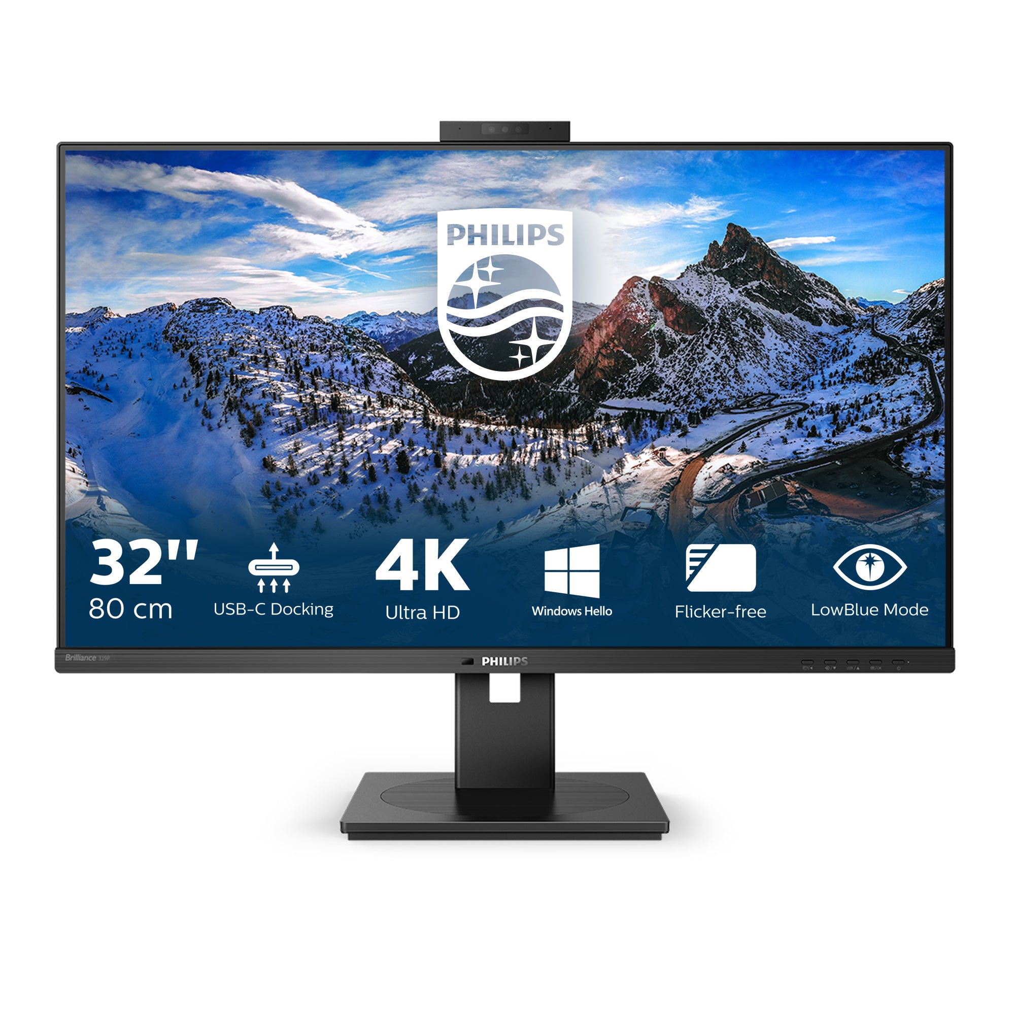 Philips P-line 329P1H - Écran LED - 32" (31.5" visualisable) - 3840 x 2160 4K @ 60 Hz - IPS - 350 cd/m² - 1000:1 - 4 ms - 2xHDMI, DisplayPort, USB-C - haut-parleurs - texture noire