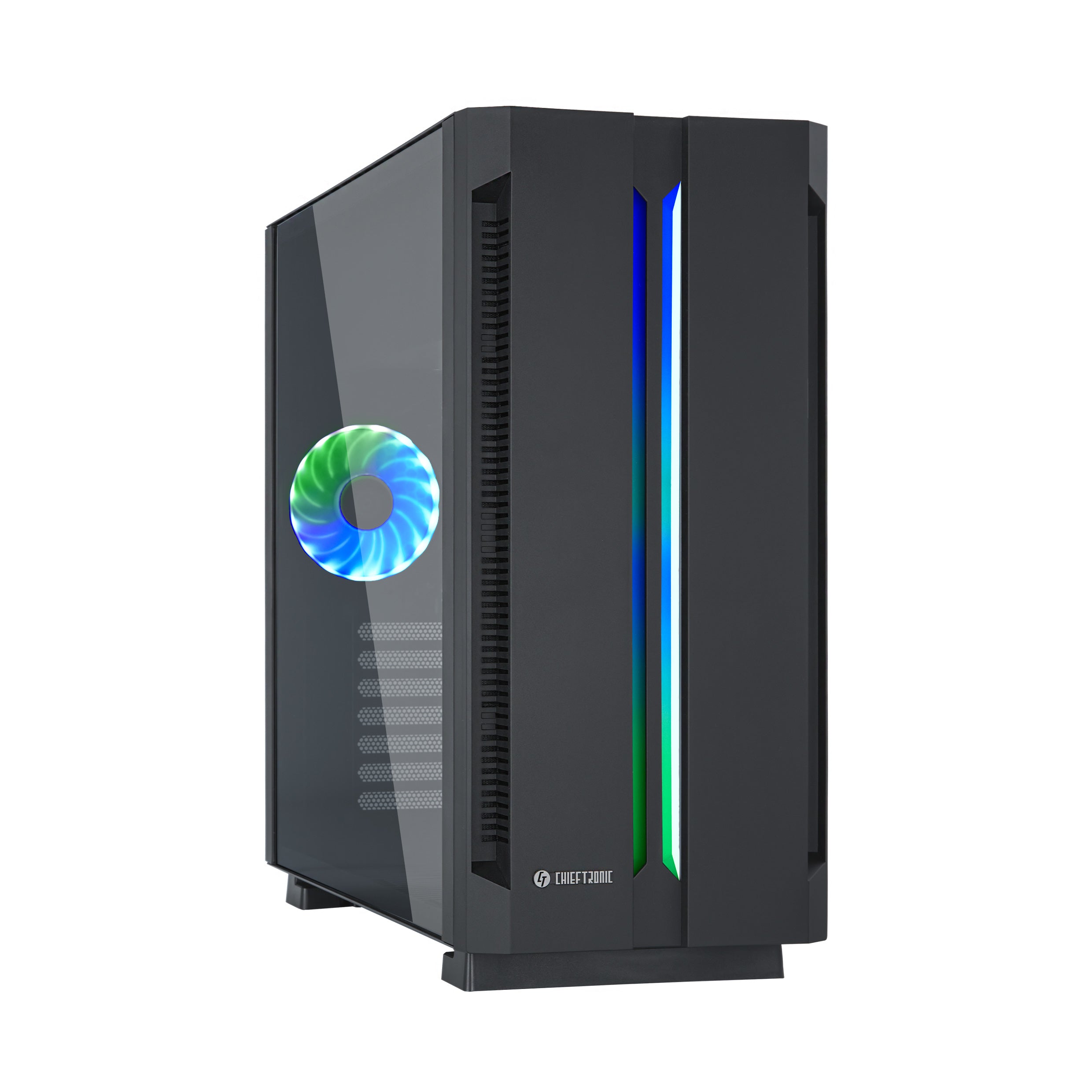 Boitier Moyen Tour ATX Chieftronic G1 GR-01B RGB avec panneau vitré (Noir)