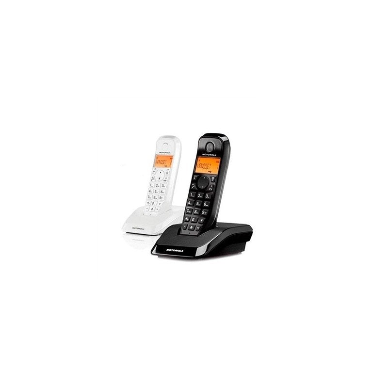 Téléphone Sans Fil Motorola S1202 Duo Noir/Blanc