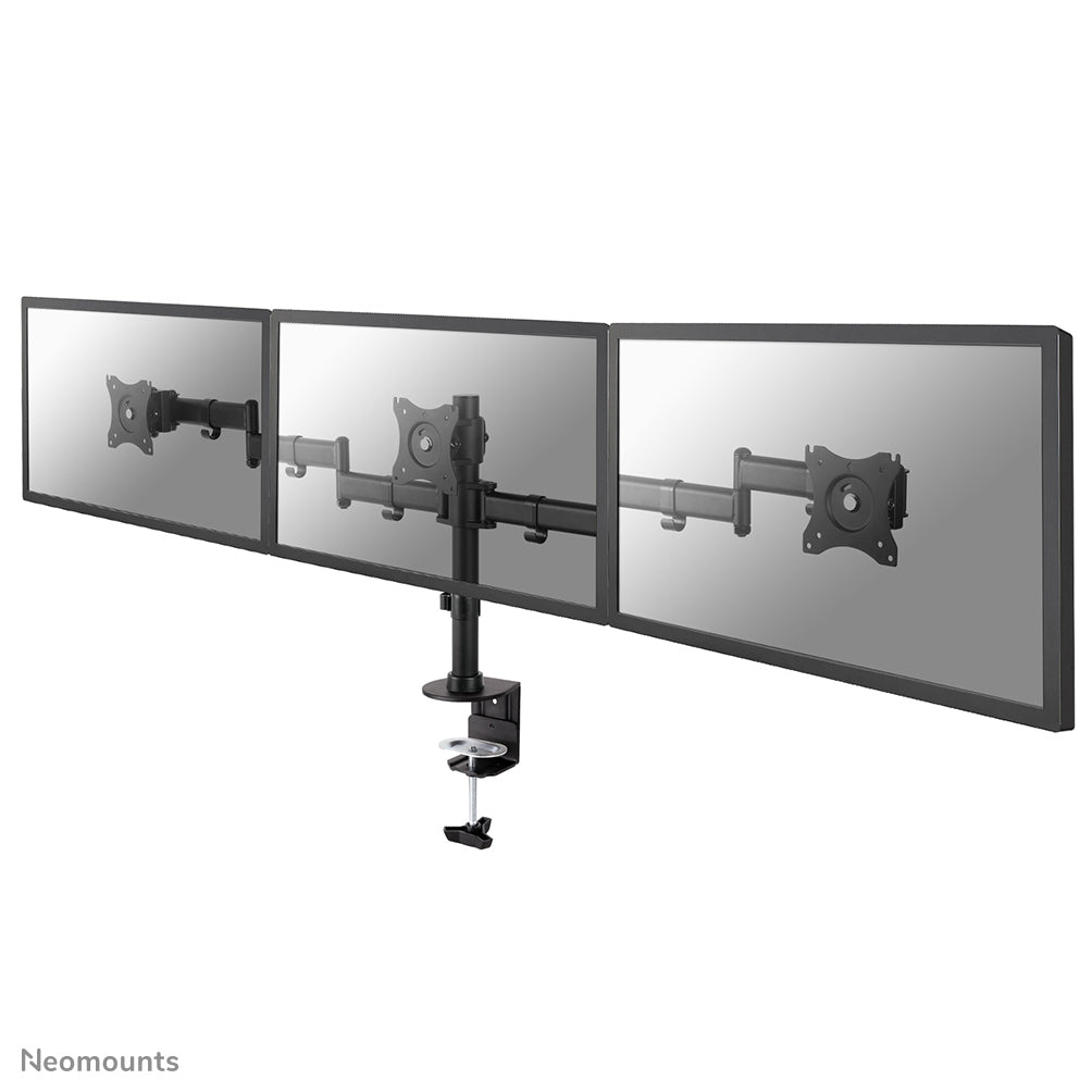 Neomounts NM-D135D3 - Kit de montage - pleine action - pour 3 écrans LCD - noir - Taille d'écran : 10"-27" - pinces montables, oeillet, montrable sur bureau