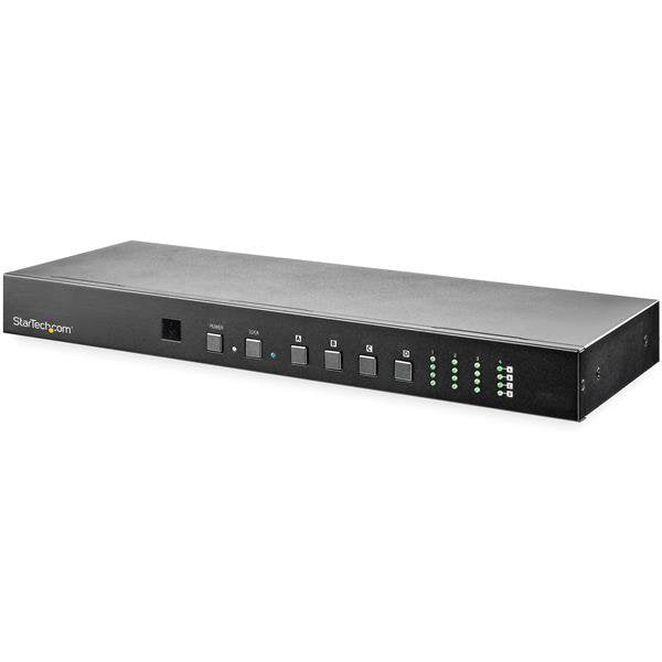 StarTech.com Matrice vidéo HDMI 4x4 avec audio et contrôle Ethernet/RS232 - 4K 60 Hz - Switch montable en rack - VS424HD4K60 - Commutateur vidéo/audio - de bureau