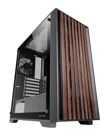 Boitier Moyen Tour ATX Mars Gaming MC-Wood RGB avec panneau vitré (Noir/Transparent)