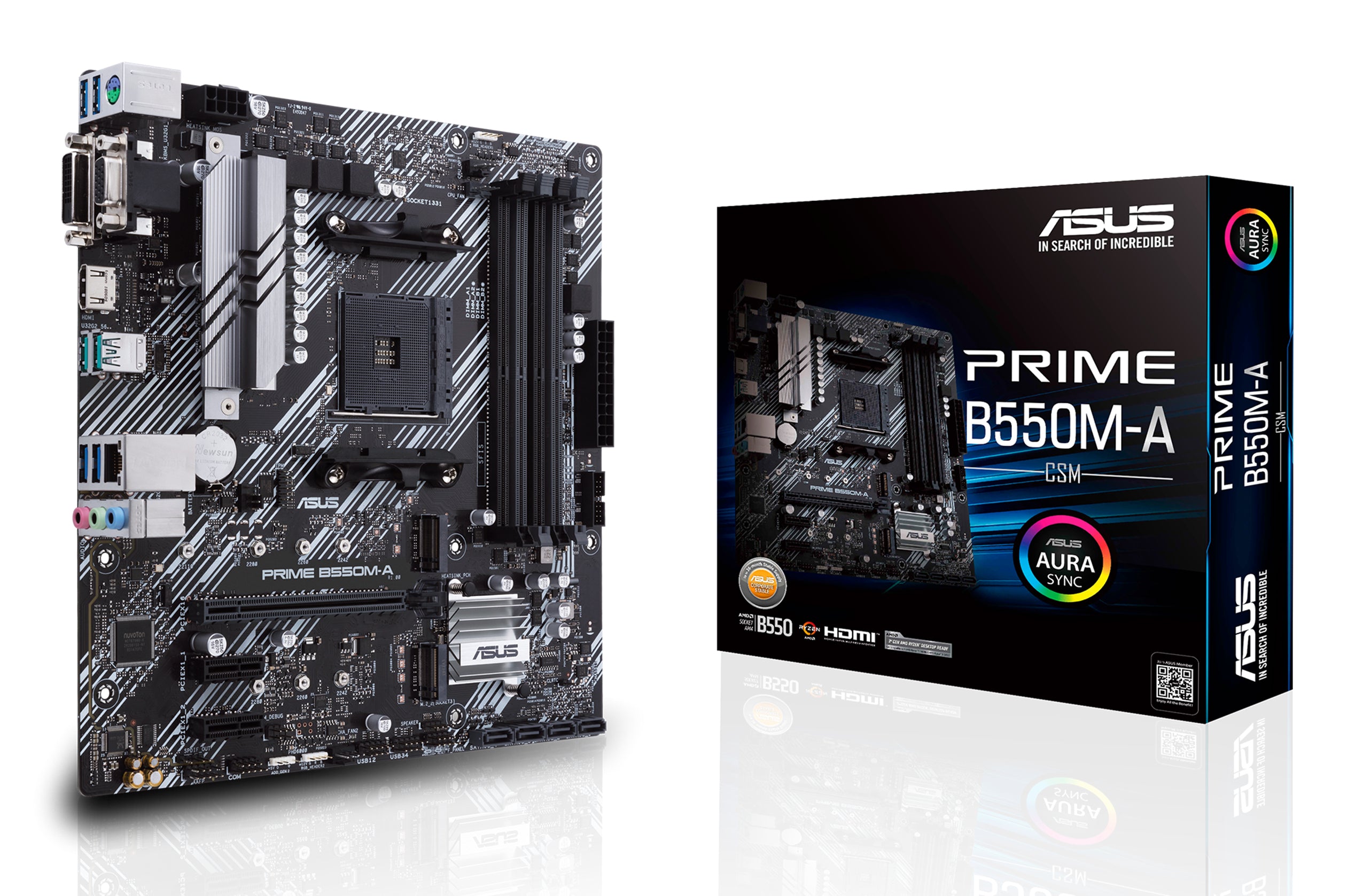 Carte Mère Asus PRIME B550M-A AMD AM4 AMD B550 AMD