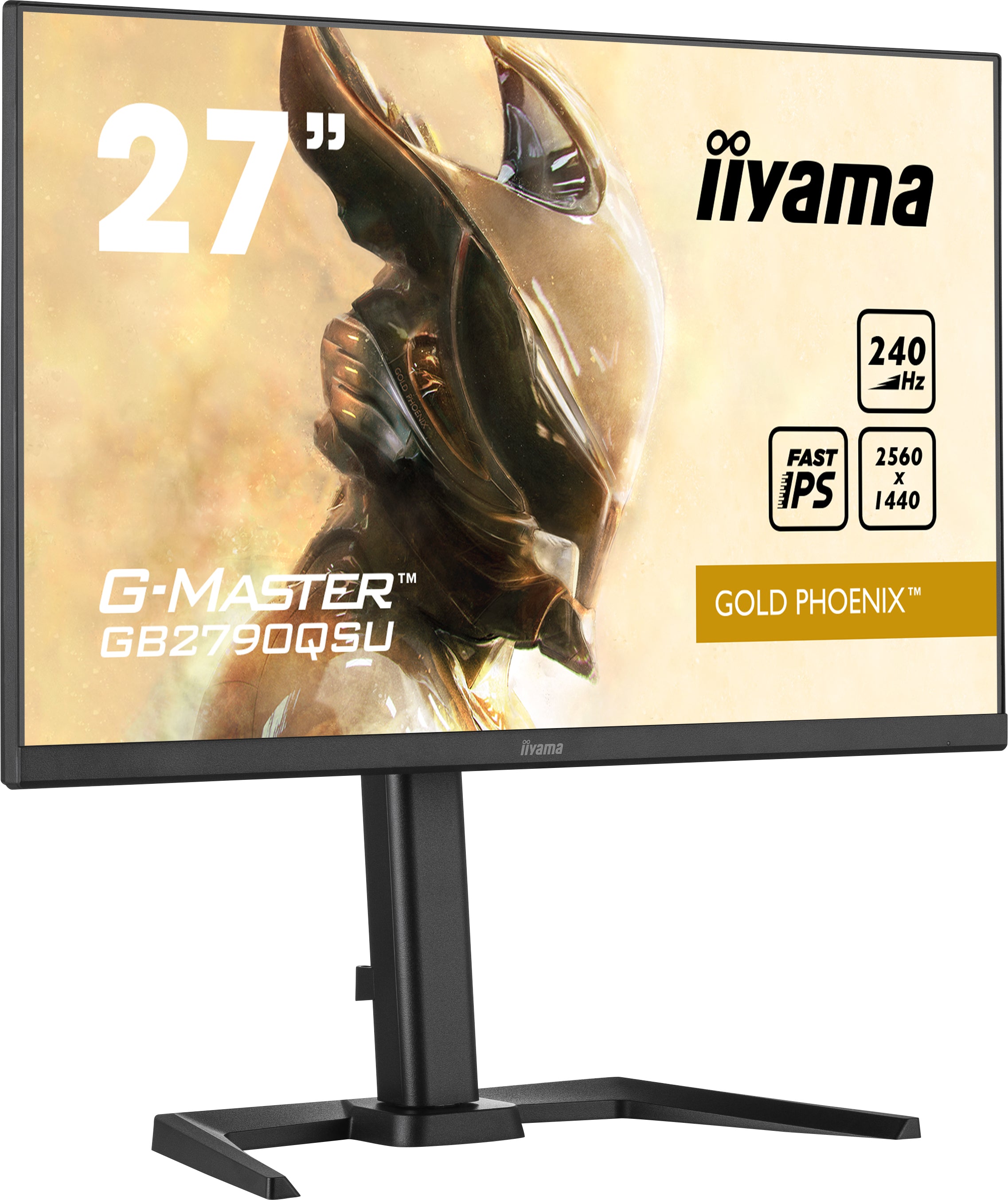 Écran LED - 27" - 2560 x 1440 QHD @ 240 Hz - Fast IPS - 400 cd/m² - 1000:1 - 1 ms - HDMI, DisplayPort - haut-parleurs - noir, mat