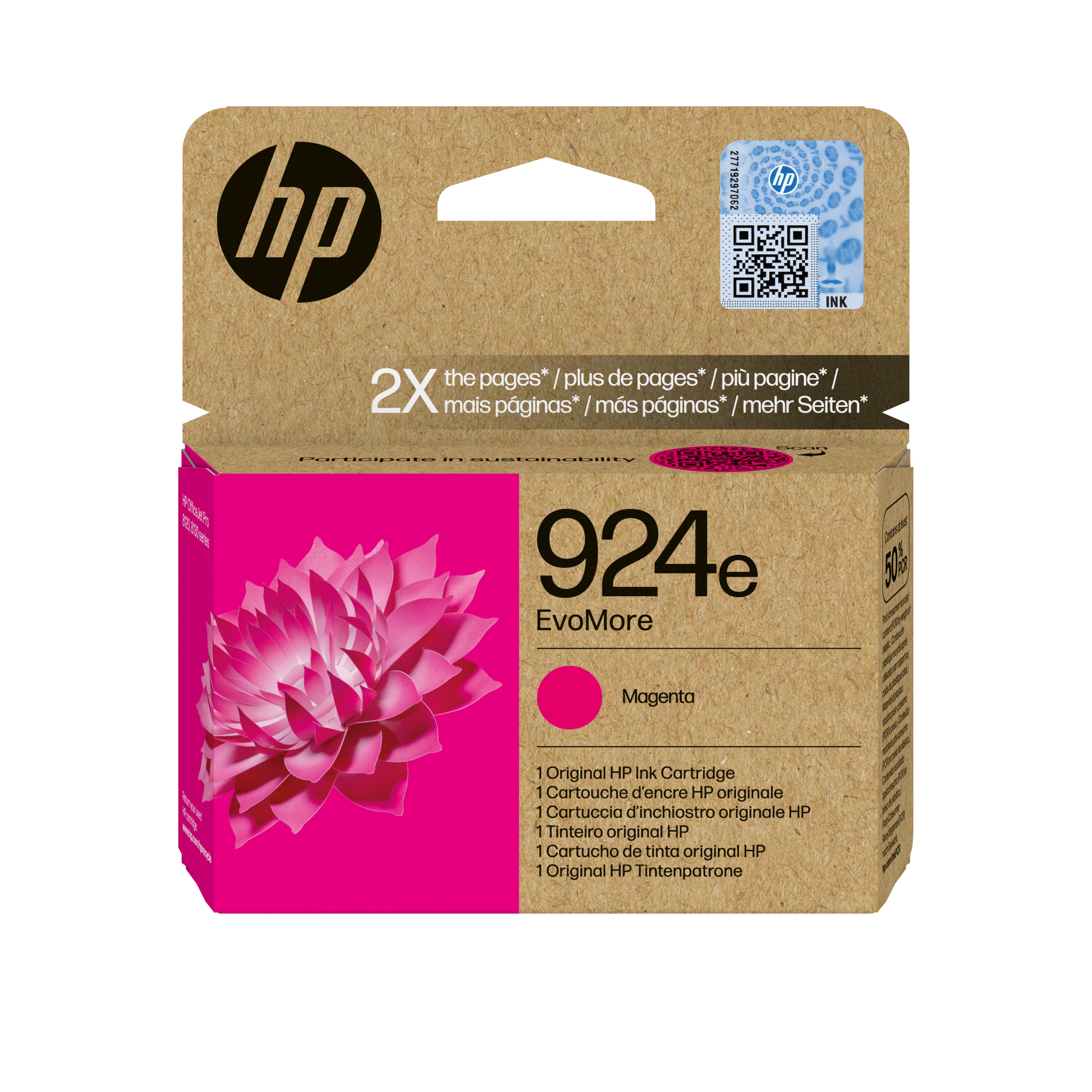 Cartouche d'encre originale HP 00P OFFICEJET PRO 8120, 8130 SERIES - 924E Magenta