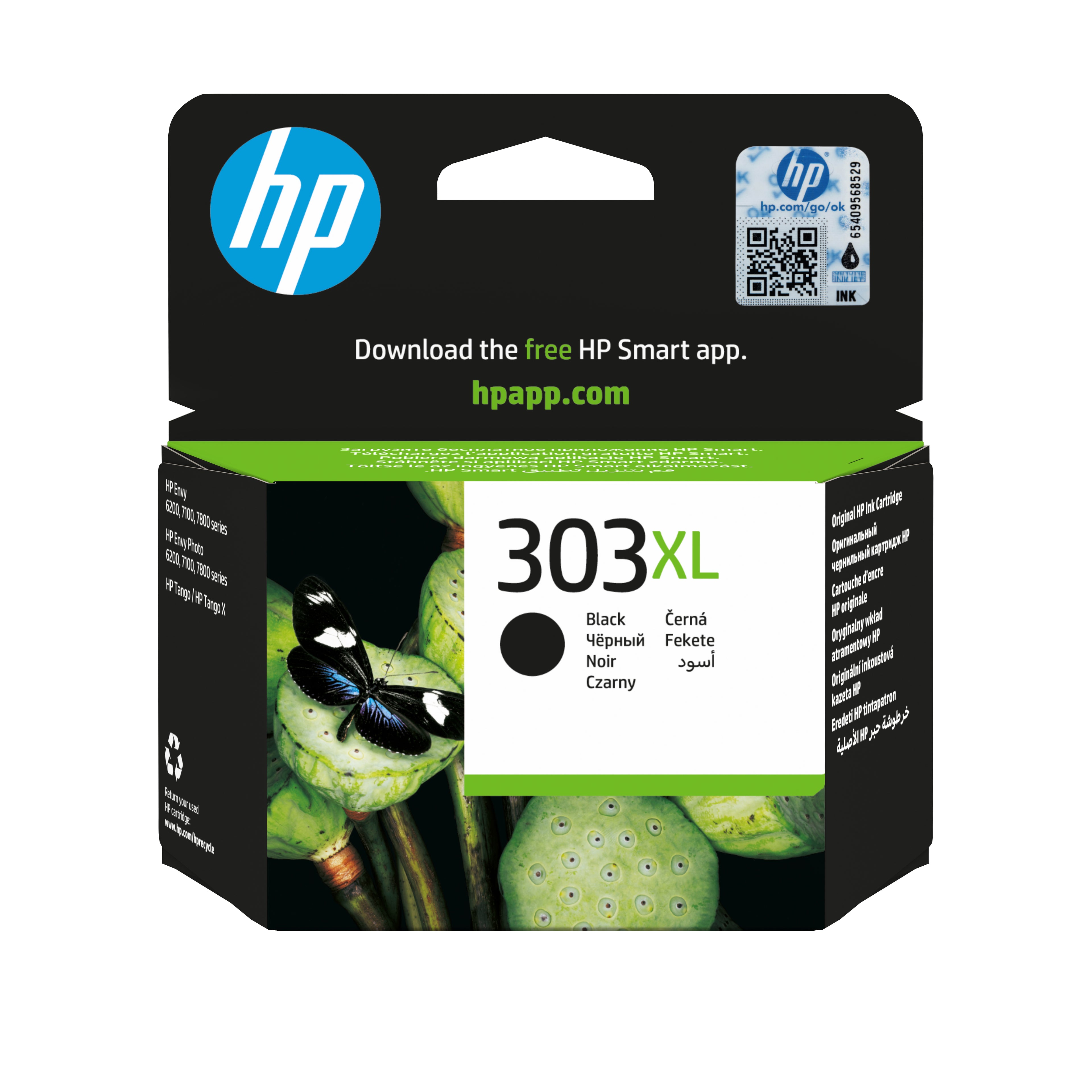 HP 303XL - 12 ml - à rendement élevé - noir - original - cartouche d'encre - pour ENVY Photo 62XX, Photo 71XX, Photo 78XX, ENVY Inspire 72XX, 79XX