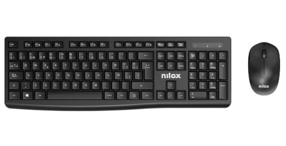 Clavier et souris sans fil Nilox NXKMWE012 Espagnol Qwerty