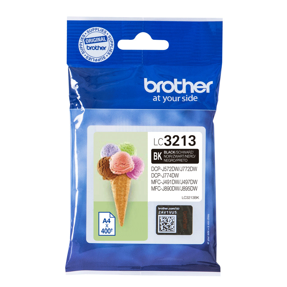 Brother LC3213BK - Noir - original - cartouche d'encre - pour Brother DCP-J572, DCP-J772, DCP-J774, MFC-J890, MFC-J895