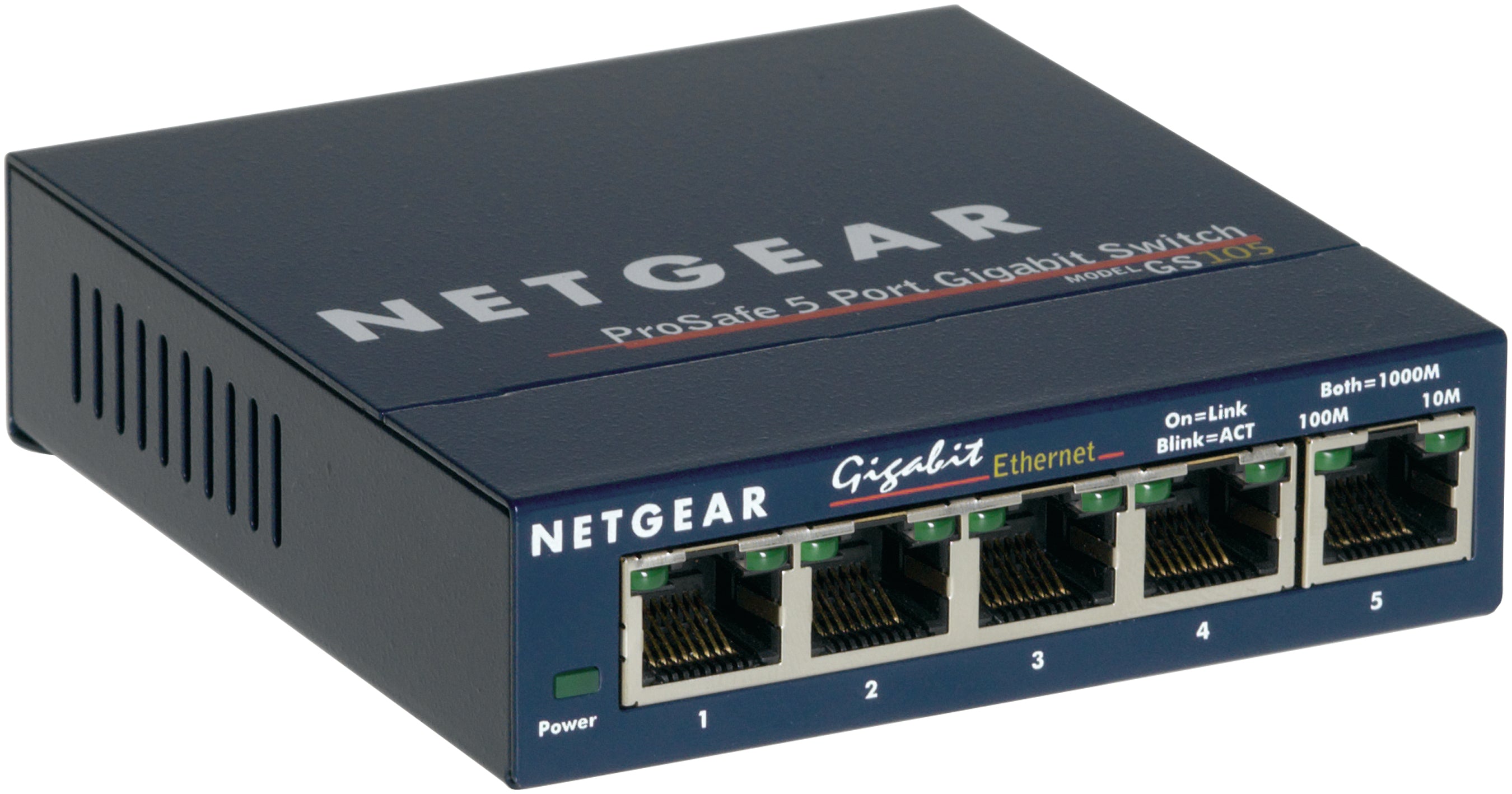 Switch réseau ethernet Gigabit Netgear GS105 - 5 ports (Métal)