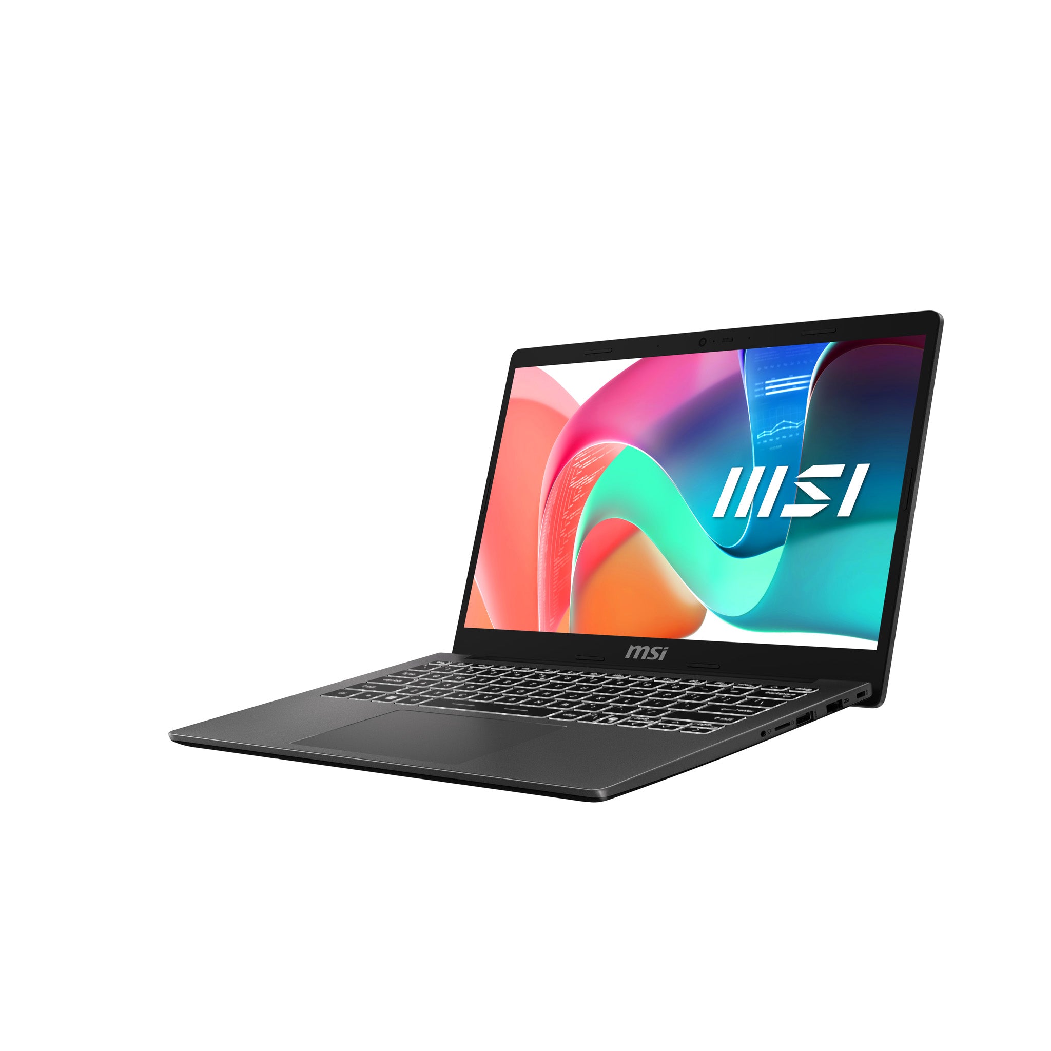 MSI Modern 13 F1MG-040FR - Conception de charnière à 180 degrés - Intel Core 7 - 150U / jusqu'à 5.4 GHz - Win 11 Pro - Intel Graphics - 16 Go RAM - 1 To SSD NVMe - 13.3" 1920 x 1080 (Full HD) - Gigabit Ethernet - Bluetooth, Wi-Fi 6E - gris platine - clavi