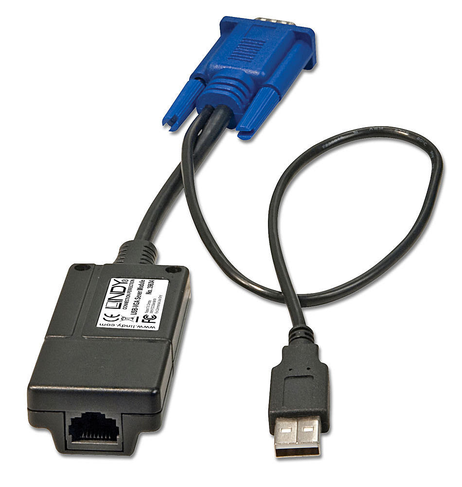 Adaptateur USB vers VGA LINDY 39634 Noir/Bleu