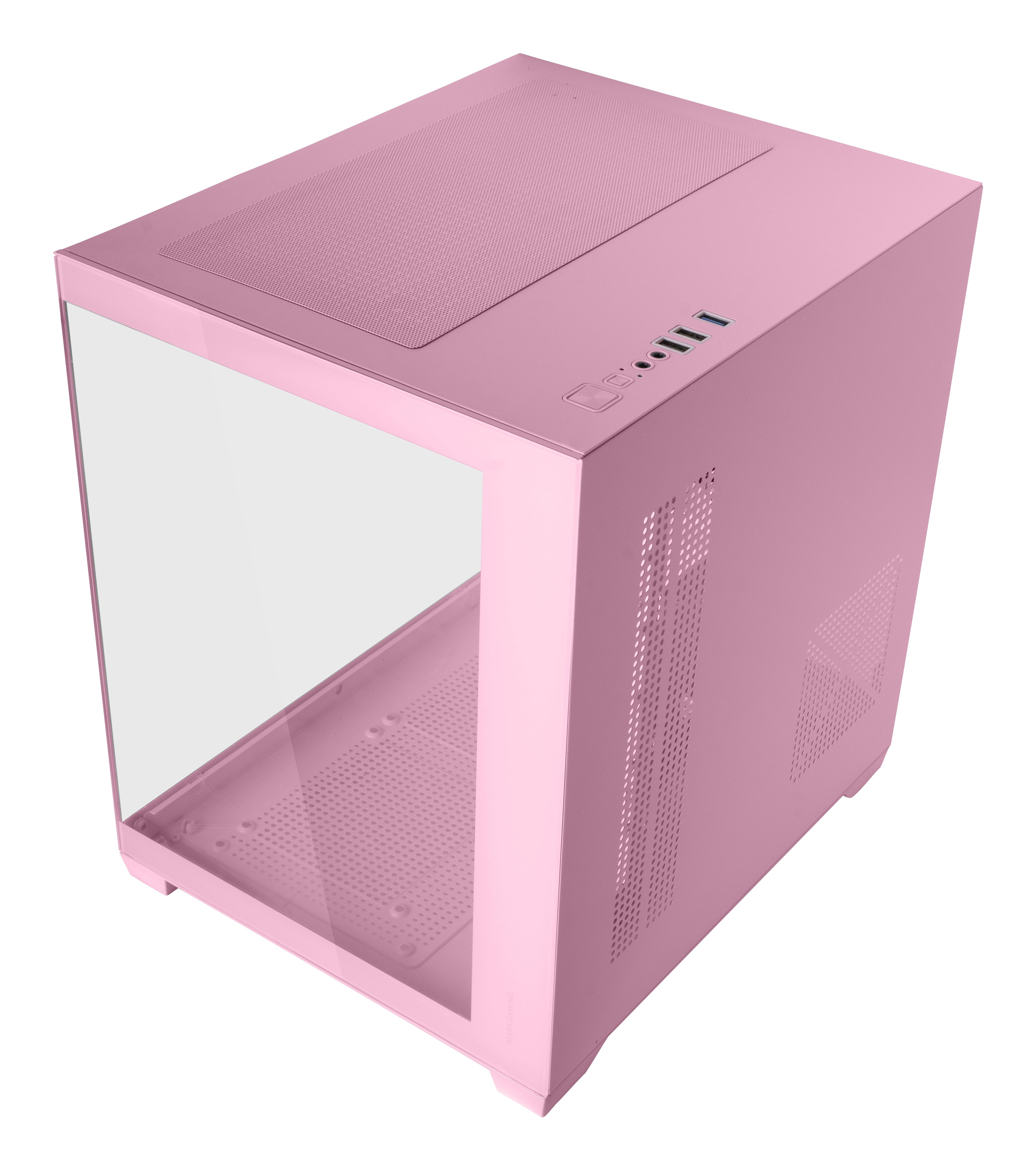 Boitier Mini Tour Micro ATX Mars Gaming MC-View avec panneaux vitrés (Rose)