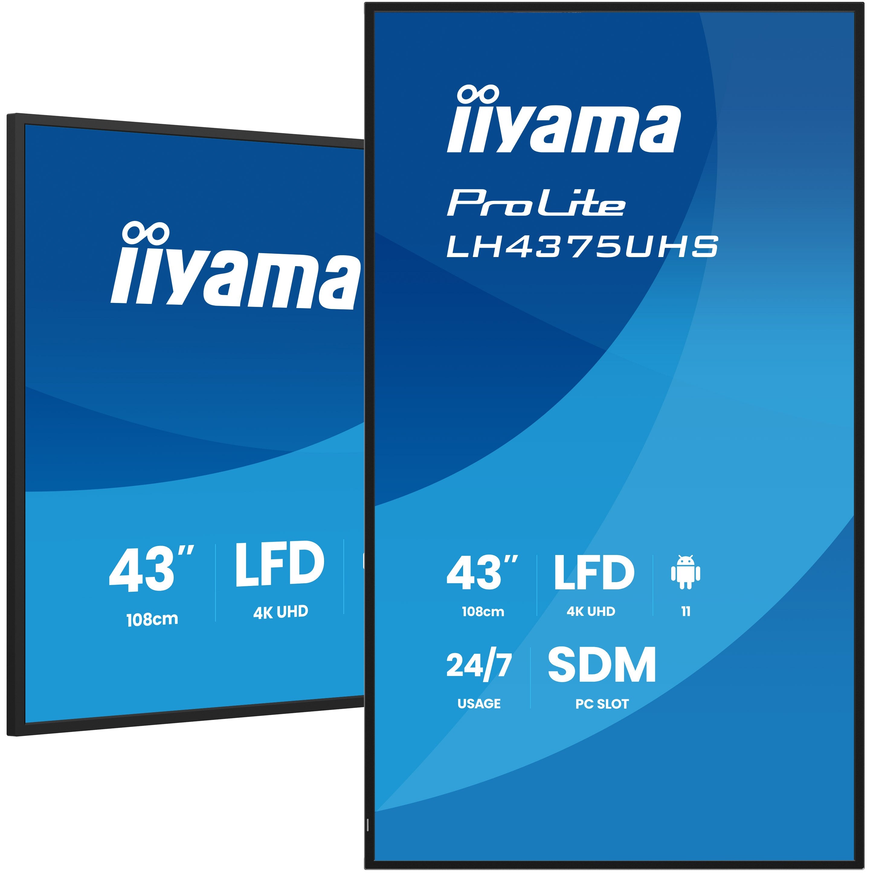 Écran Iiyama LH4375UHS-B2AG 43" 4K Ultra HD LCD