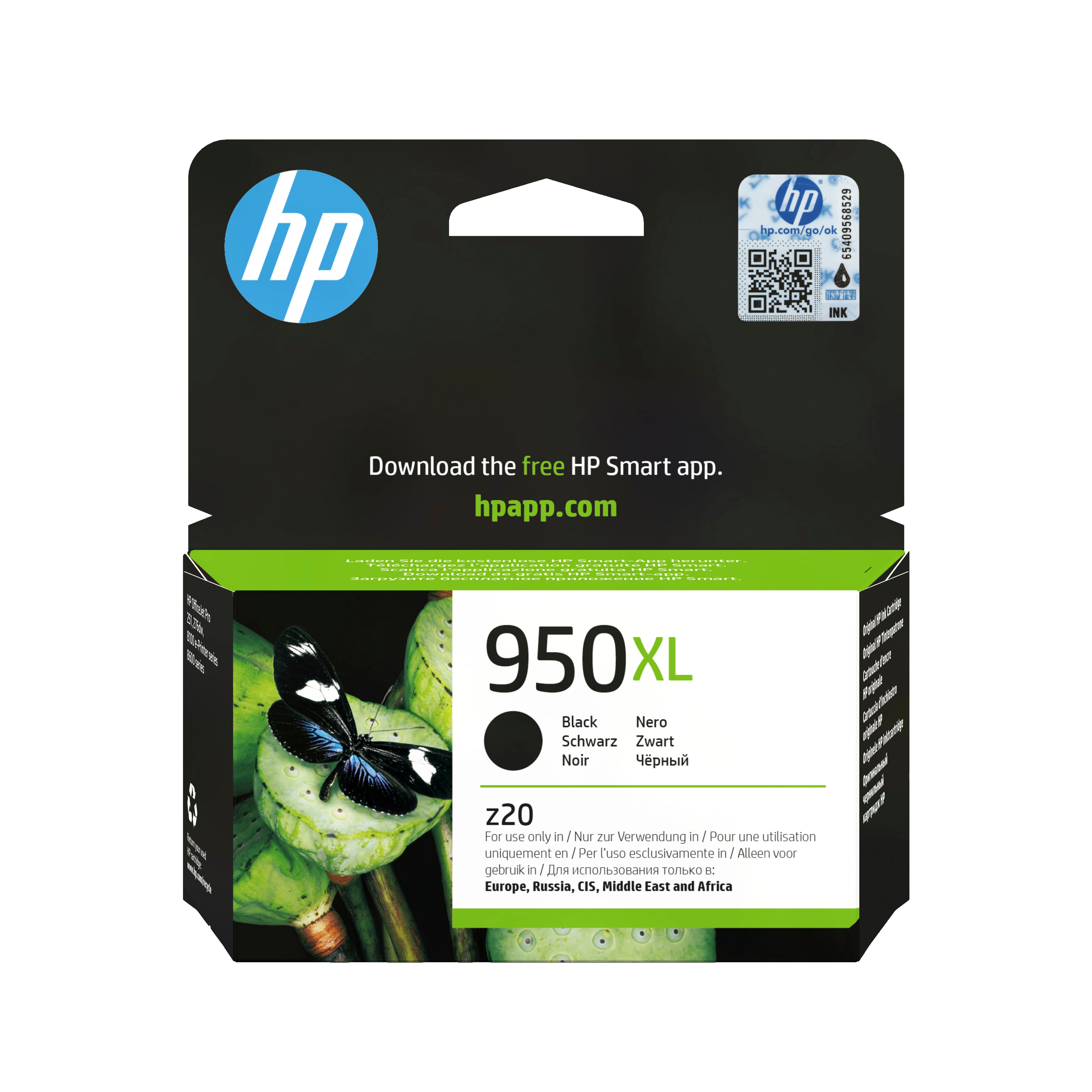 HP 950XL - 53 ml - à rendement élevé - noir - original - Officejet - cartouche d'encre - pour Officejet Pro 251dw, 276dw, 8100, 8600, 8610, 8620, 8630