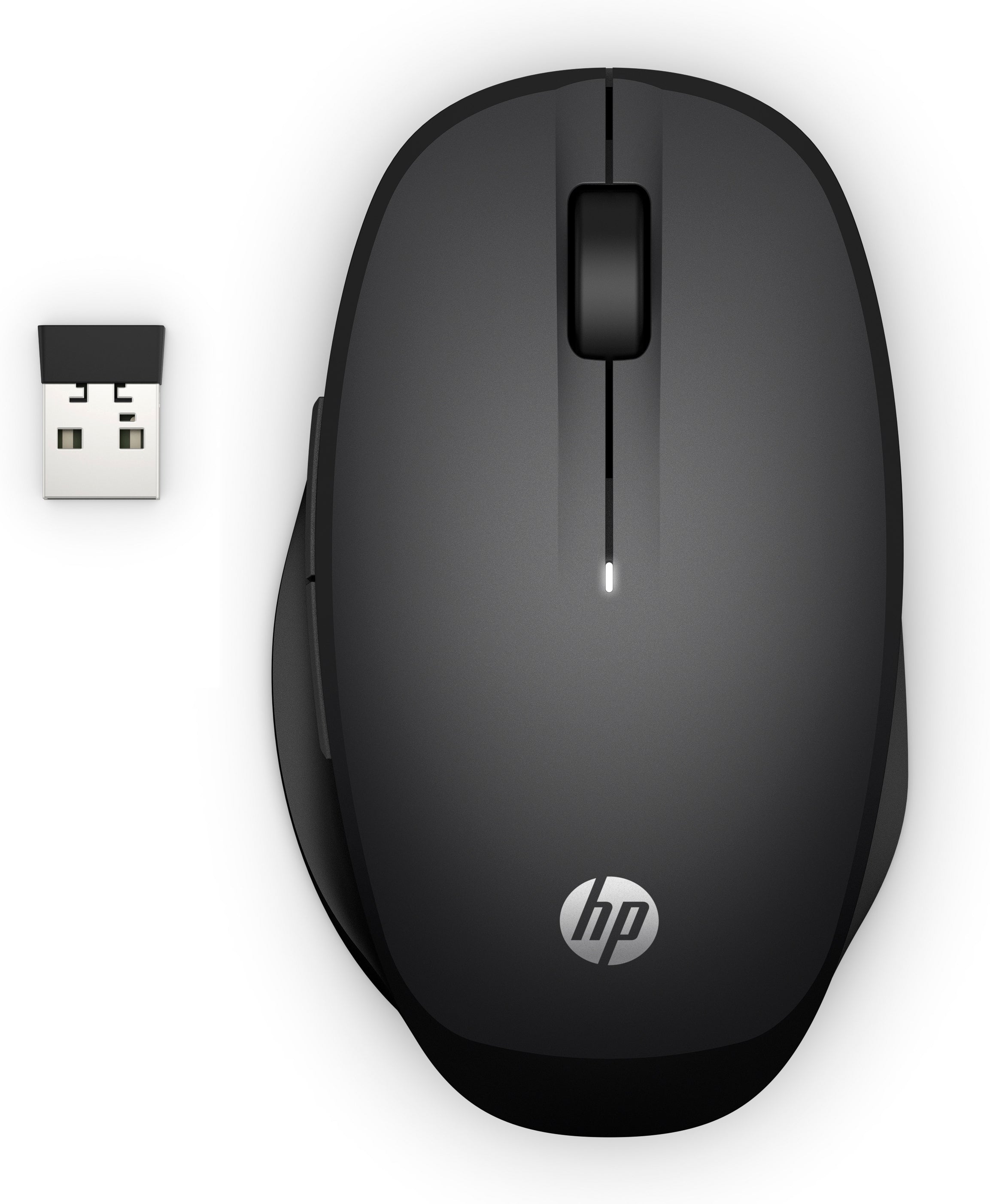 HP Dual Mode - Souris - sans fil - Bluetooth, 2.4 GHz - récepteur sans fil USB - noir - pour HP 21, 22, 24, 27, Pavilion 24, 27, 32, TP01