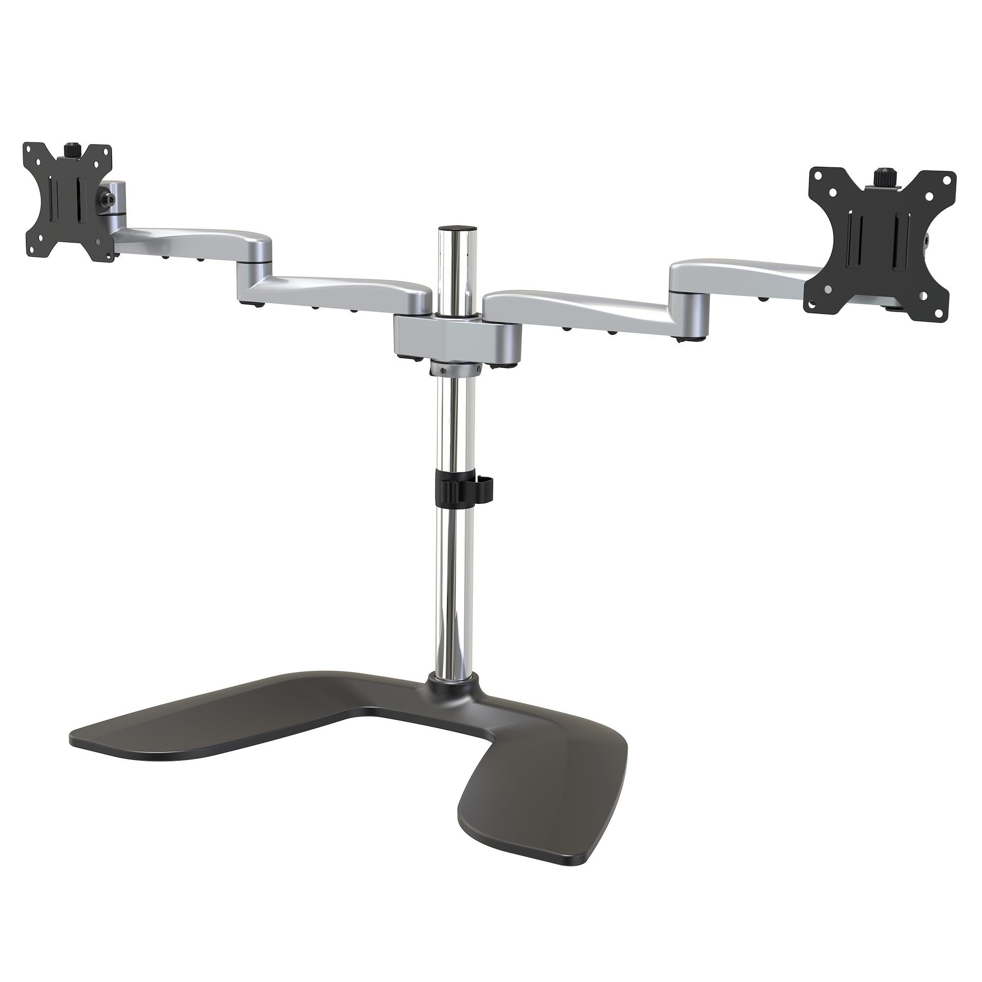StarTech.com Pied pour écran PC à double affichage - Multidirectionnel - Support de moniteur jusqu'à 32" en acier et aluminium (ARMDUALSS) - Pied - pour 2 moniteurs - plastique, aluminium, acier - noir, argent - Taille d'écran : 32" - ordinateur de bureau