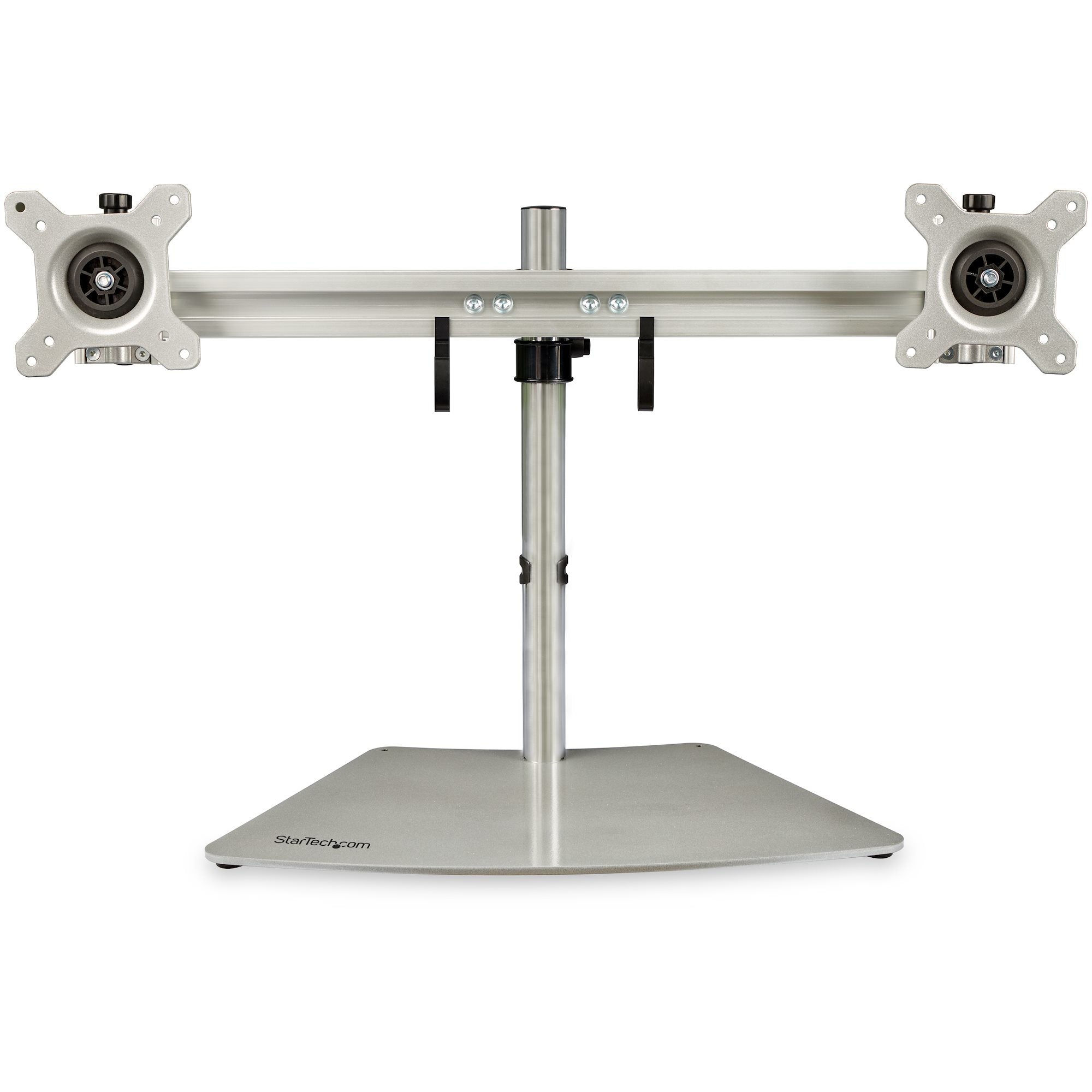StarTech.com Bras pour écran PC double affichage à fixation horizontale - Moniteurs VESA jusqu'à 24" - Aluminium - Réglable (ARMDUOSS) - Pied - pour 2 moniteurs - plastique, aluminium, acier - noir, argent - Taille d'écran : 24" - ordinateur de bureau