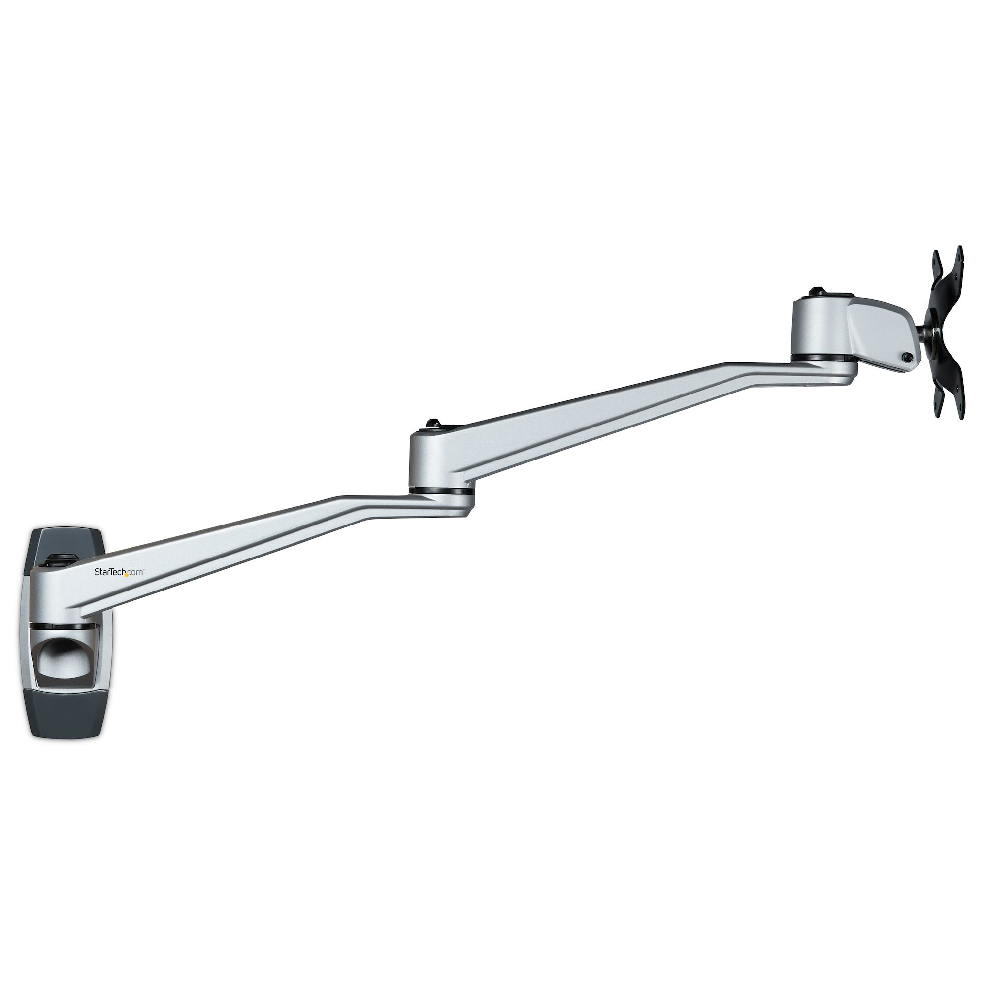 StarTech.com Support mural pour écran PC avec bras double pivot de 52 cm - Moniteurs compatible VESA jusqu'à 30" - Premium (ARMWALLDSLP) - Support - bras réglable - pour Écran LCD - aluminium - argent - Taille d'écran : 13"-30" - montable sur mur