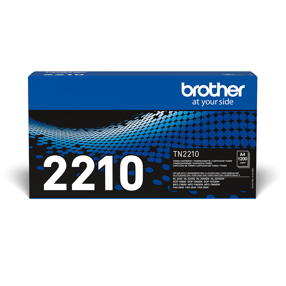 Brother TN2210 - Noir - original - cartouche de toner - pour Brother DCP-7060, 7065, 7070, HL-2240, 2250, 2270, MFC-7360, 7460, 7860, FAX-2840, 2940
