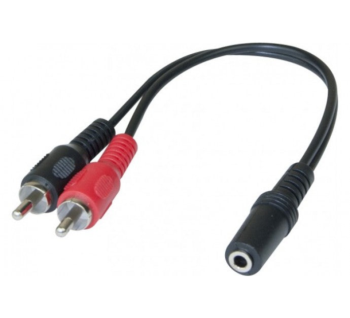Adaptateur Jack 3.5 vers 2xRCAM femelle/mâle-0.2m