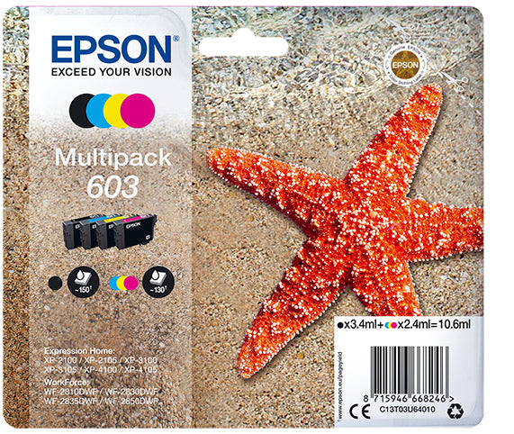 Multipack 4 couleurs 603 - C13T03U64010
