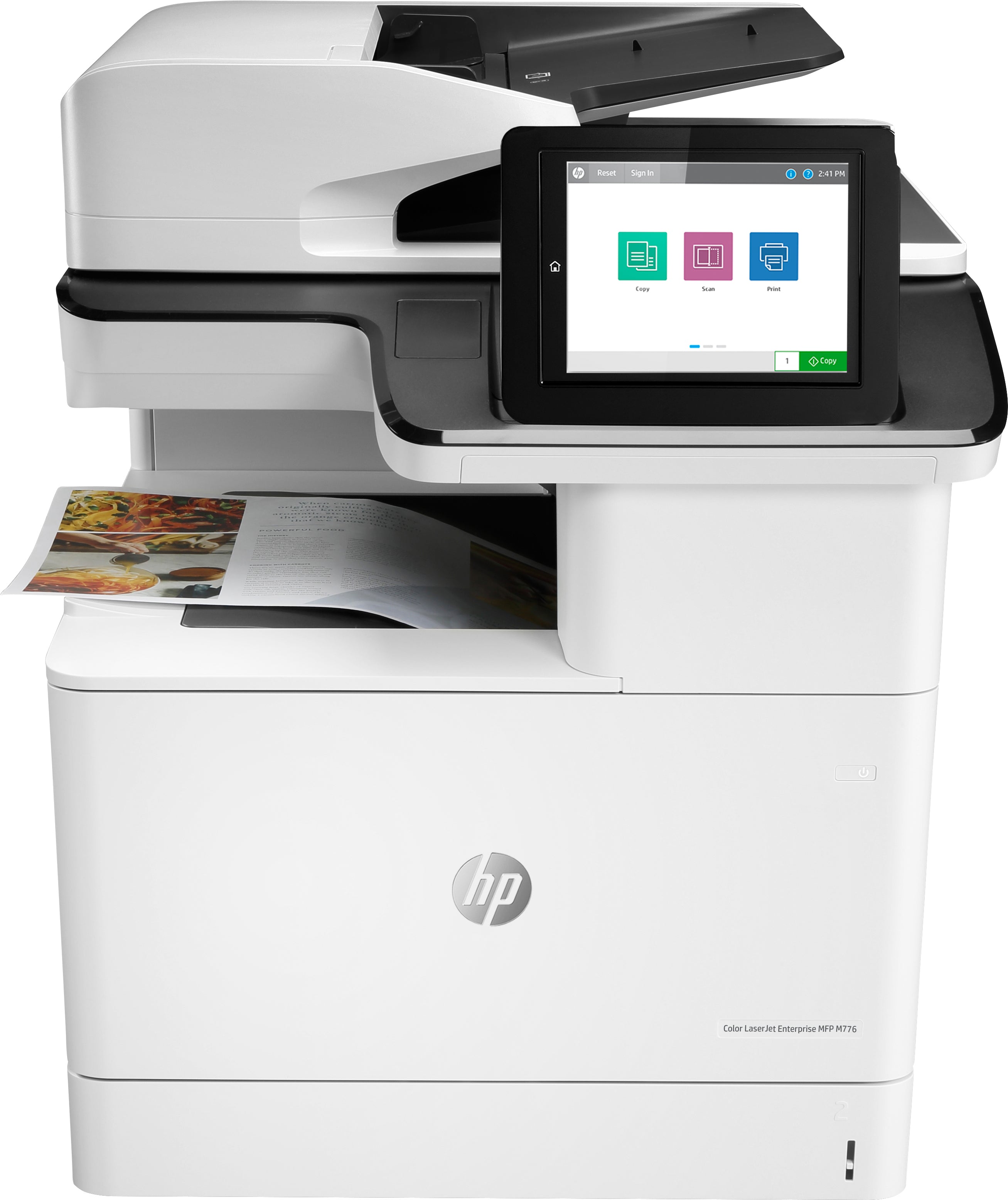 HP Color LaserJet Enterprise MFP M776dn - Imprimante multifonctions - couleur - laser - 297 x 864 mm (original) - A3 (support) - jusqu'à 46 ppm (copie) - jusqu'à 46 ppm (impression) - 650 feuilles - USB 2.0, Gigabit LAN, hôte USB 2.0