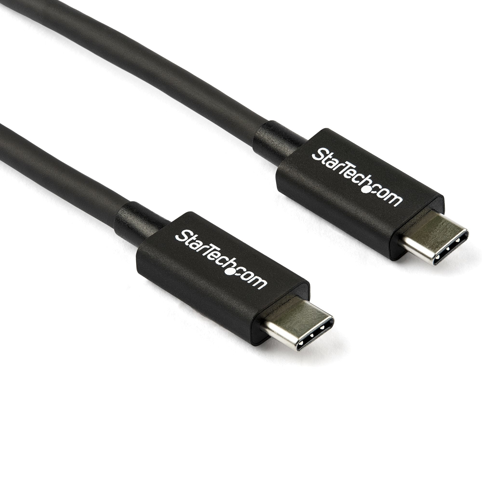 StarTech.com Câble Thunderbolt 3 de 0,8 m - 40 Gbps - Compatible USB-C - Câble Thunderbolt - 24 pin USB-C (M) pour 24 pin USB-C (M) - Thunderbolt 3 / USB / DisplayPort - 80 cm - support 4K, support 5K - noir - pour P/N: PEXUSB321C