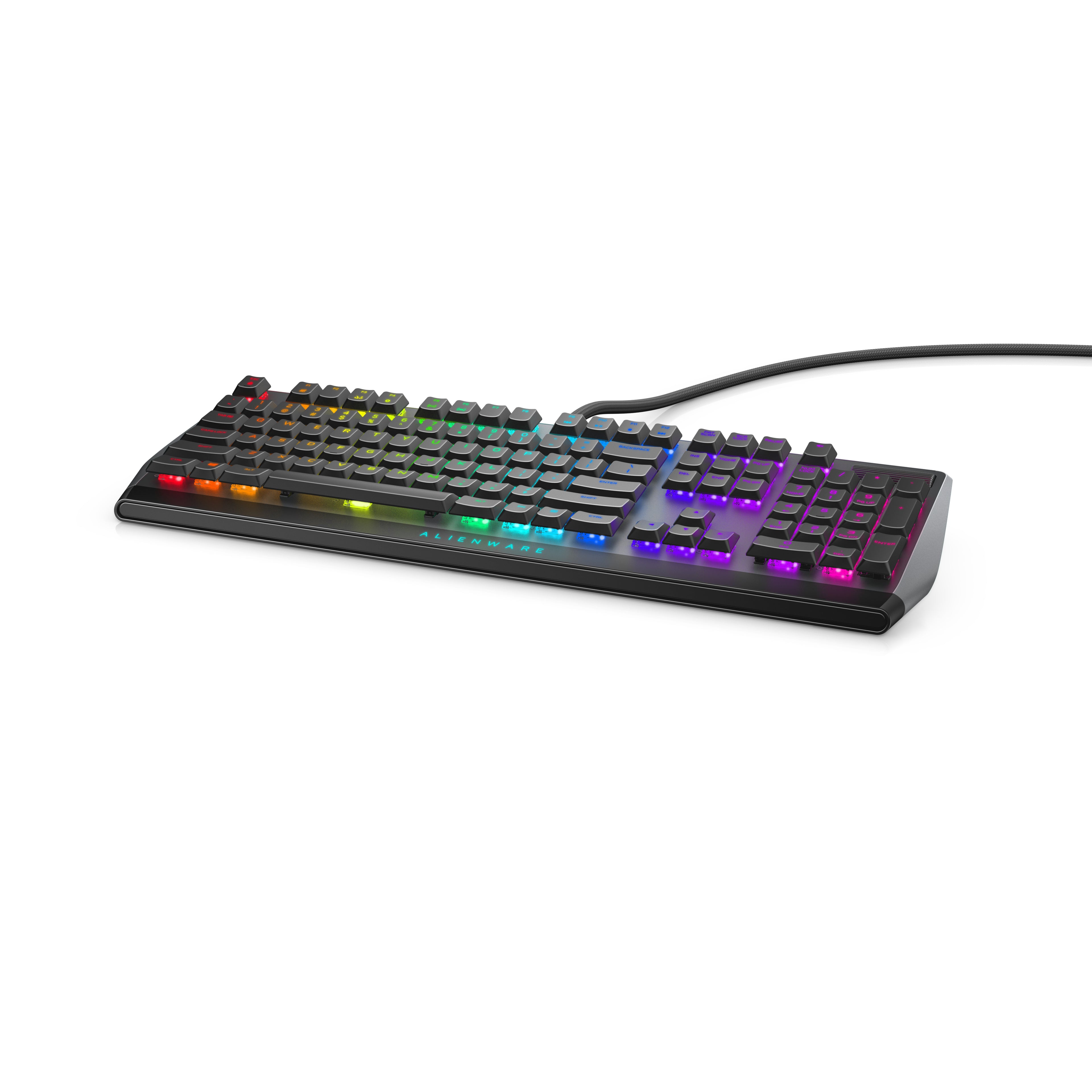 Alienware AW510K - Clavier - rétroéclairé - USB - commutateur : CHERRY MX Low Profile Red - Dark Side of the Moon (Noir) - pour Alienware Area-51, Aurora, Aurora R10, Aurora R9, M15, M17; G5 5090; XPS 8940
