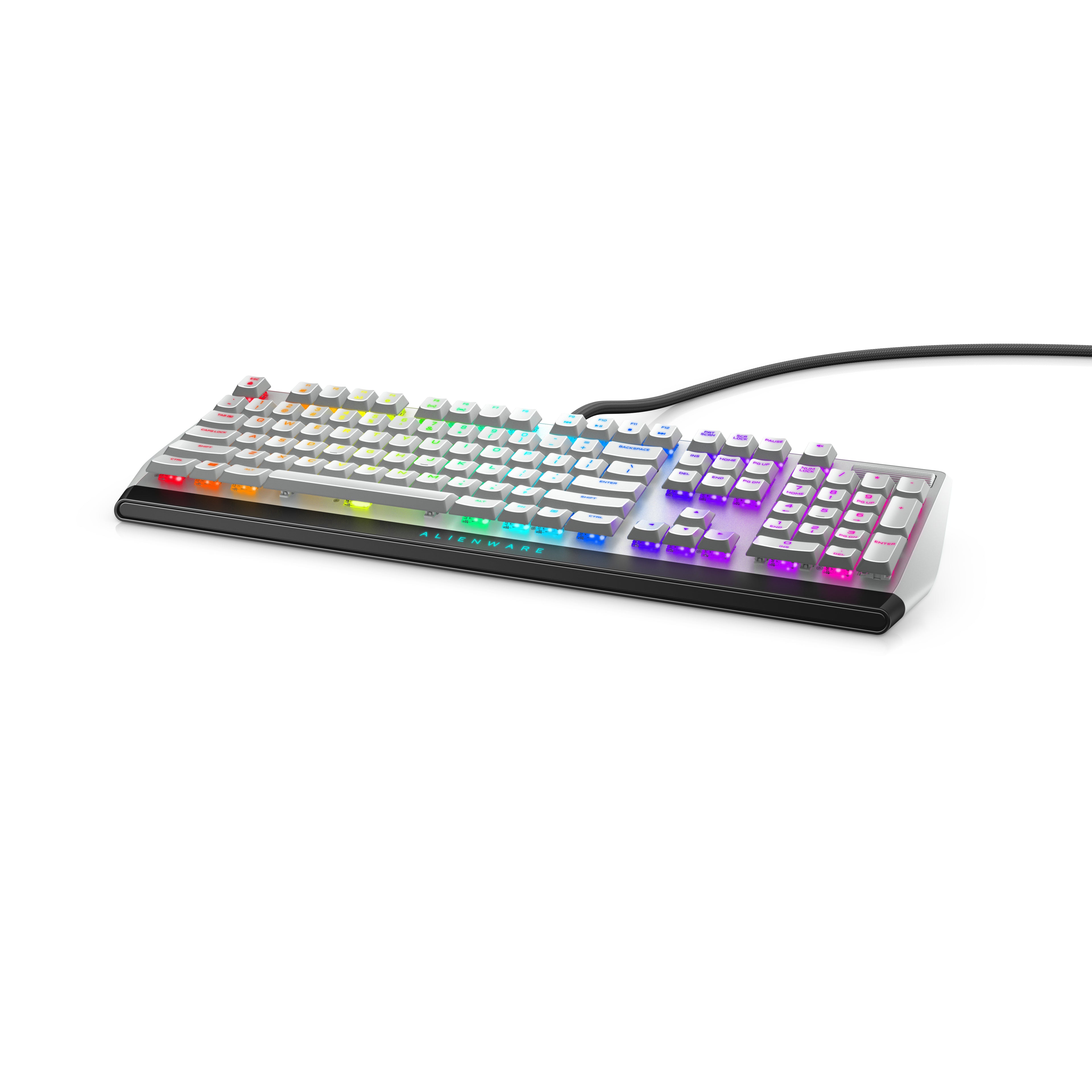 Alienware AW510K - Clavier - rétroéclairé - USB - commutateur : CHERRY MX Low Profile Red - lunar light - pour Alienware Area-51, Aurora, Aurora R10, Aurora R9, M15, M17; G5 5090; XPS 8940