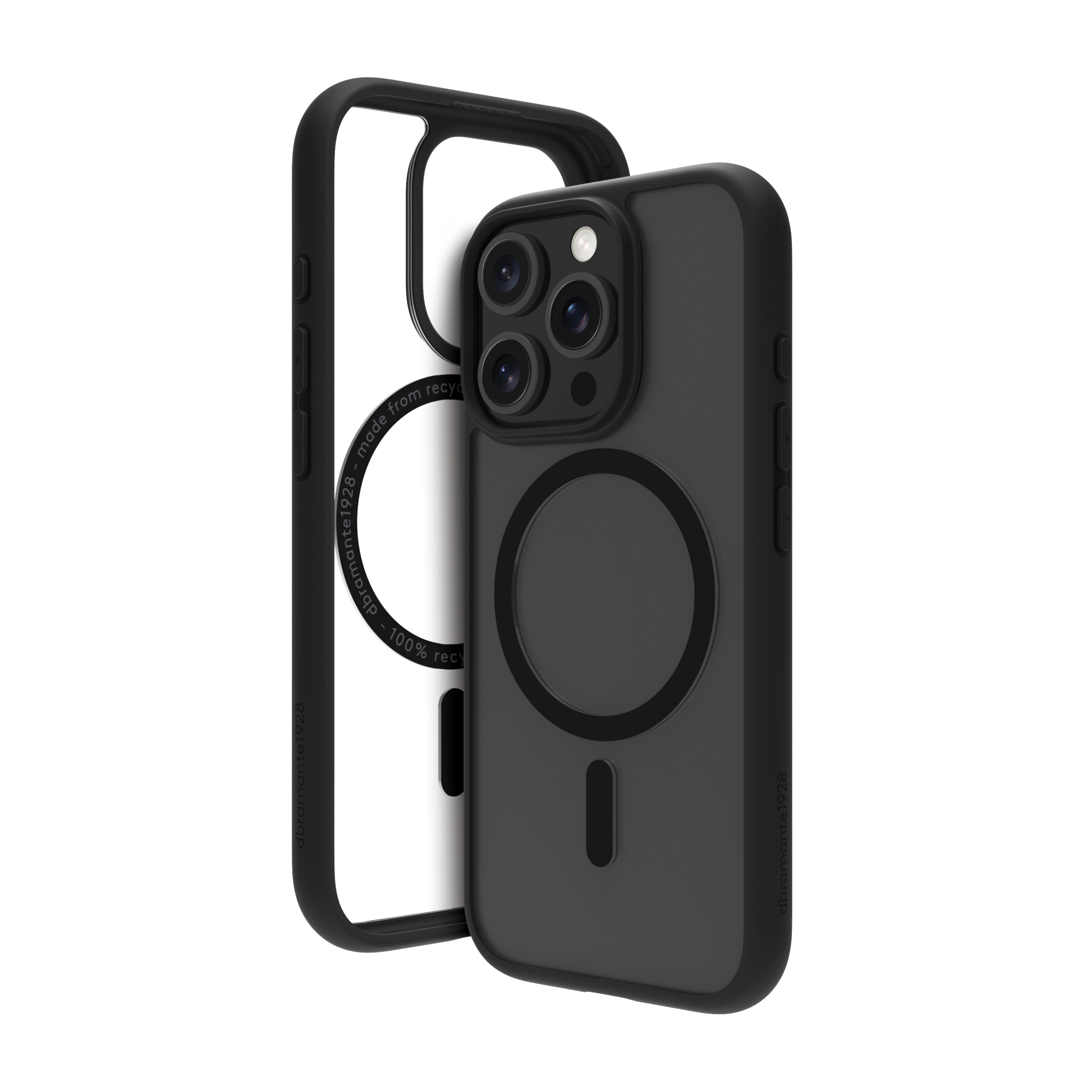 dbramante1928 Grenen - Coque de protection pour téléphone portable - compatibilité avec MagSafe - plastique - noir - pour Apple iPhone 16 Pro
