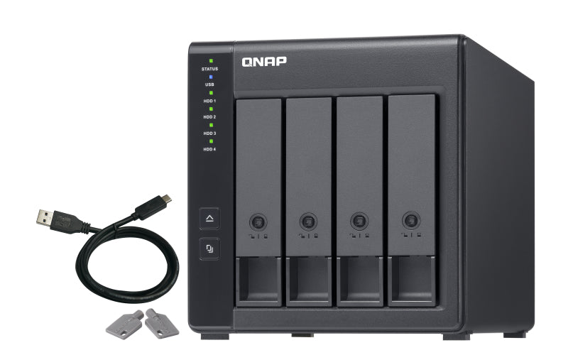 QNAP TR-004 - Baie de disques - 0 To - 4 Baies (SATA-300) - USB 3.2 Gen 1 (externe)