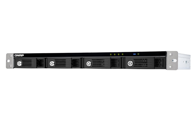 QNAP TR-004U - Baie de disques - 4 Baies (SATA-300) - USB 3.1 Gen 1 (externe) - rack-montable - 1U
