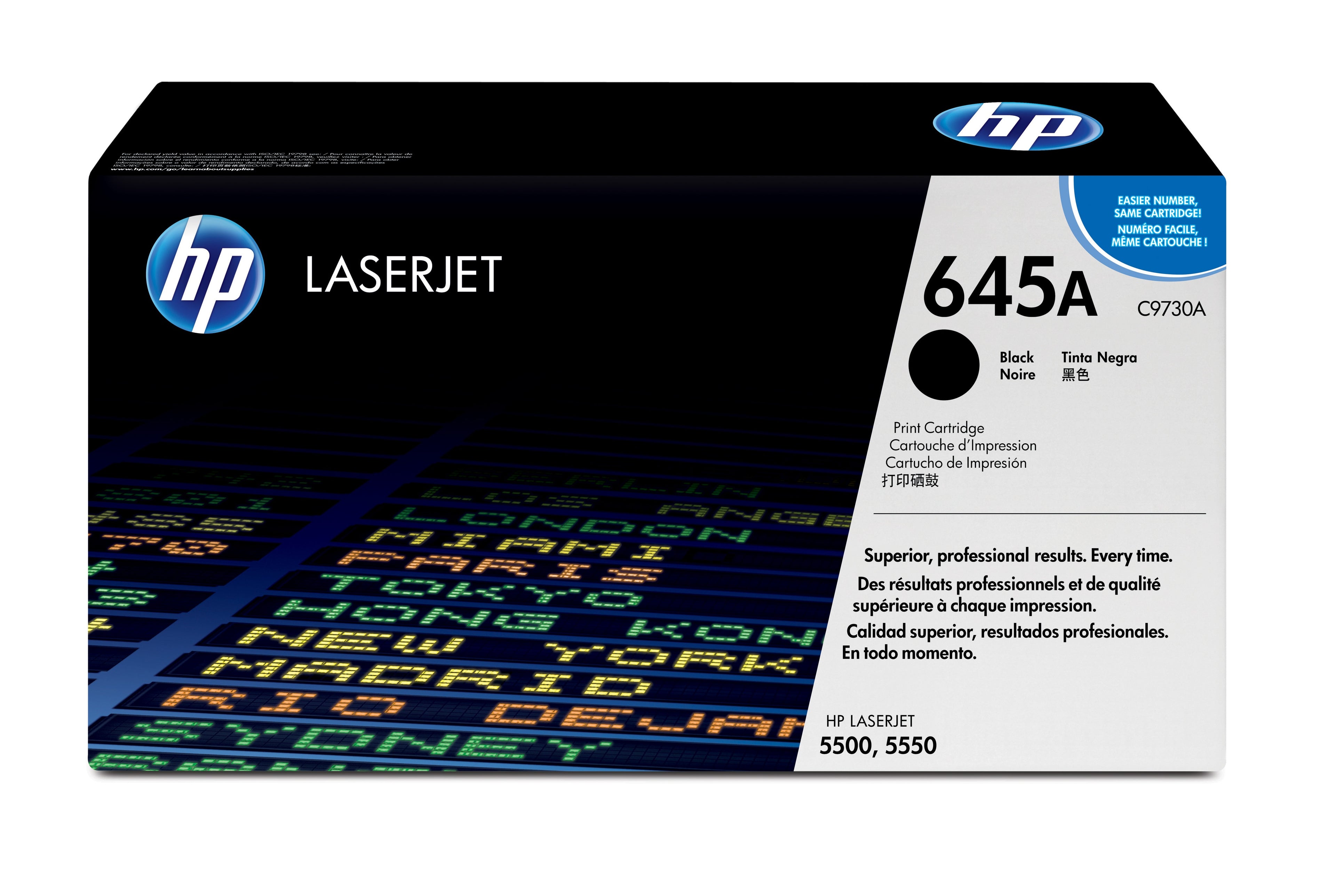 HP 645A - Noir - original - LaserJet - cartouche de toner (C9730A) - pour Color LaserJet 5500, 5550