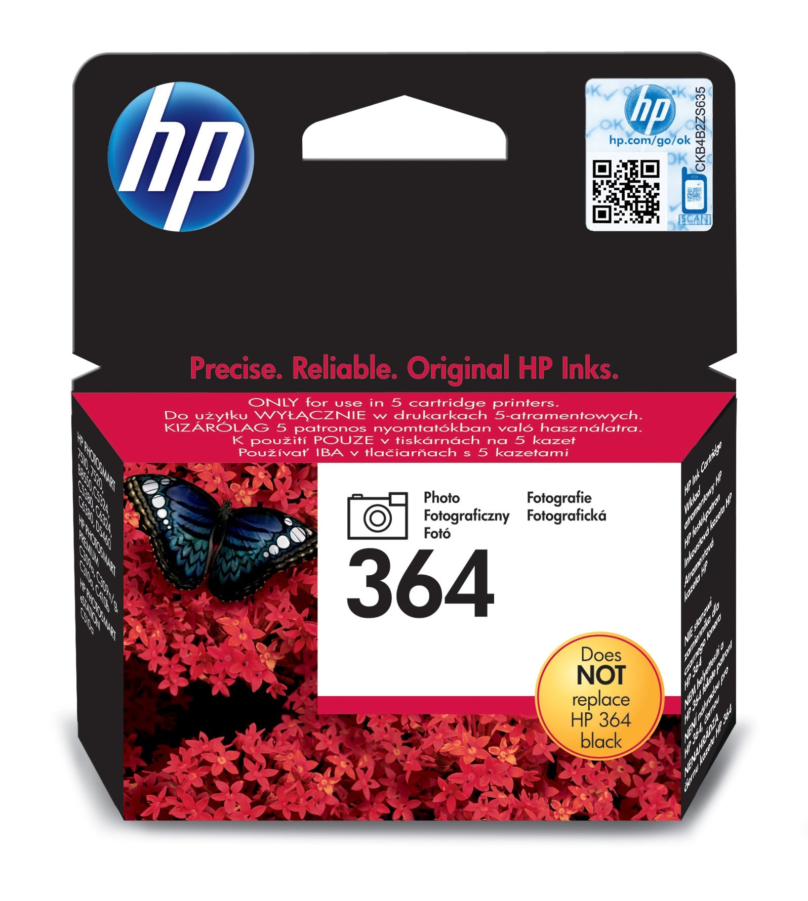 Cartouche d'encre originale HP 364 Noir