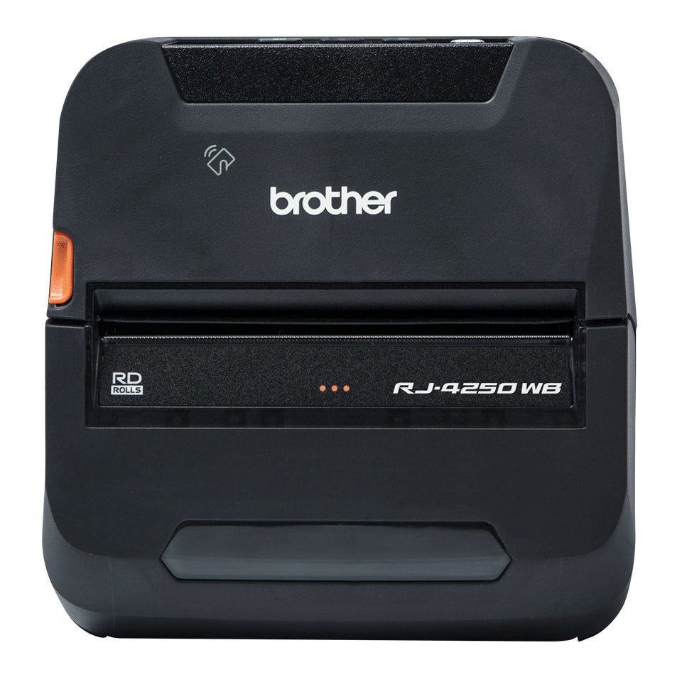Brother RuggedJet RJ-4250WB - Imprimante d'étiquettes - thermique direct - Rouleau (11,3 cm) - 203 dpi - jusqu'à 127 mm/sec - USB 2.0, Wi-Fi(n), NFC, Bluetooth 4.2