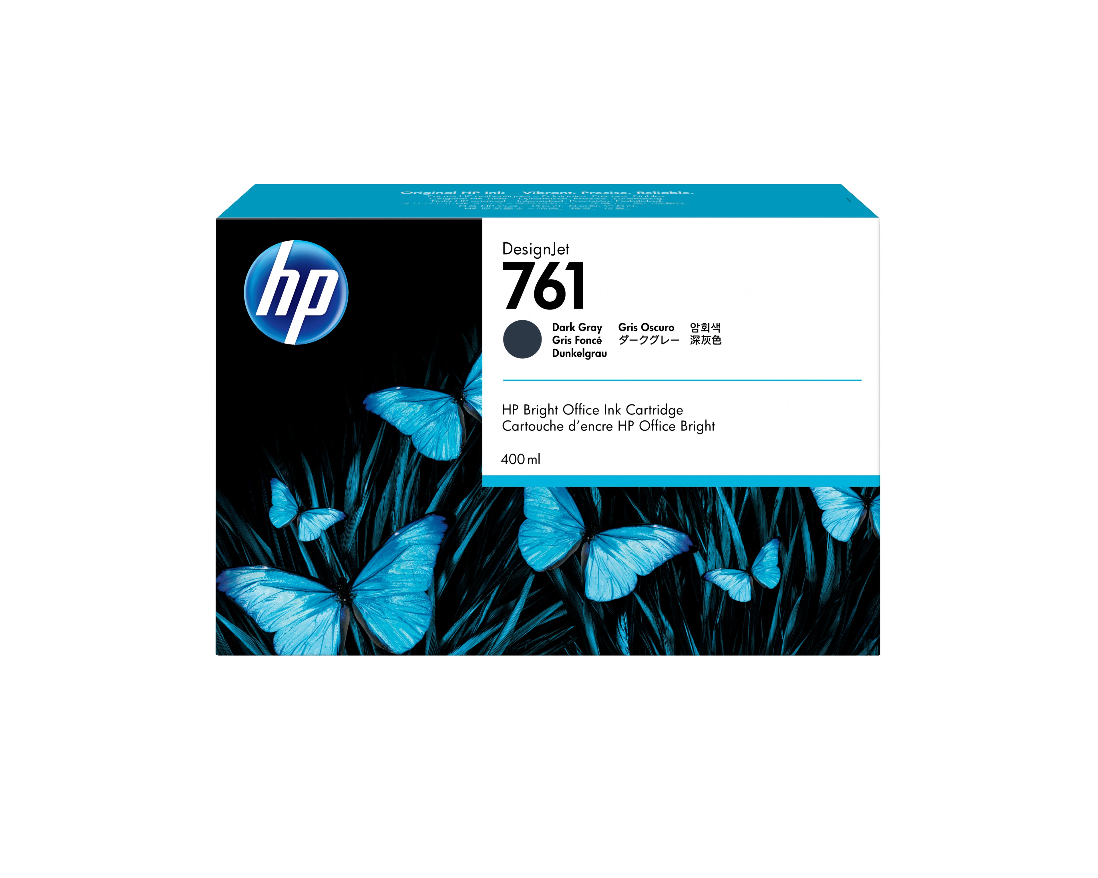 HP 761 - 400 ml - gris foncé - original - DesignJet - cartouche d'encre - pour DesignJet T7100, T7200, T7200 Production Printer
