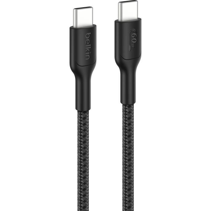 Câble USB-C vers USB-C  Gaming - BELKIN - Nintendo Switch 2 - 60 W - Noir