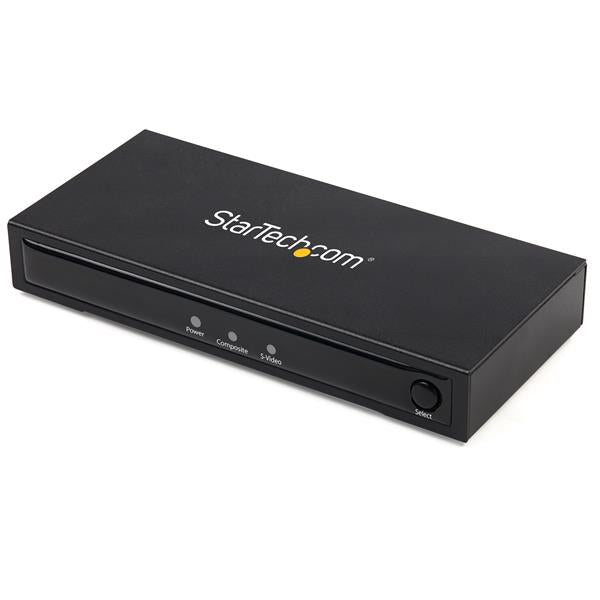Ce convertisseur S-Vidéo ou composite vers HDMI® avec audio vous permet de connecter un périphérique S-Vidéo ou composite analogique, avec prise en charge de l''audio RCA G/D, à votre écran ou téléviseur HDMI.Installation et utilisation facilesÉquipé d''u